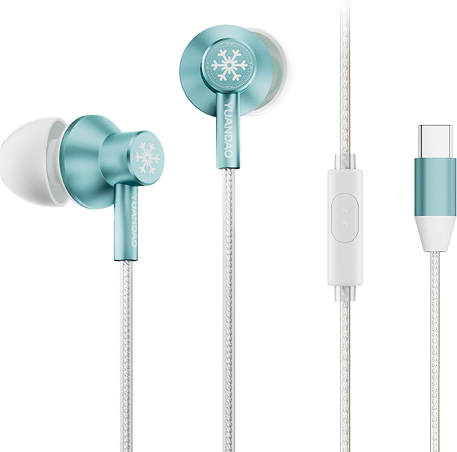 NICEHCK Stringsnow Wired Earbuds with Microphone, 10Mm Dynamic Driver PEEK PU LCP Diaphragm Hifi In-Ear Headphones DAC Chip for Iphone, Samsung, Computer, Laptop Students (Green Type-C with Mic) image number 3