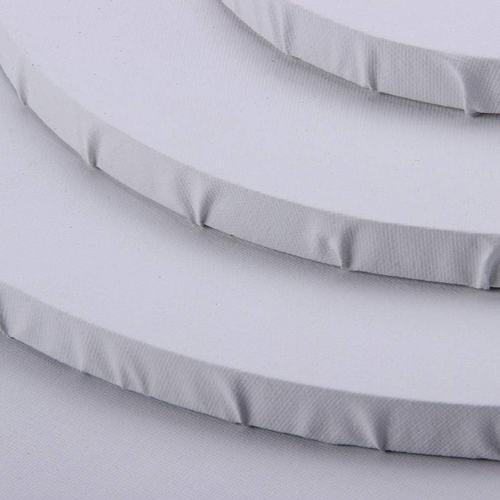 Didiseaon round Canvas for Painting: Pre-Stretched Circle Canvas Blank Frame 50Cm White Art Canvases Panels for Oil, Acrylic, Gouache, Crafts Drawing Painting DIY image number 1
