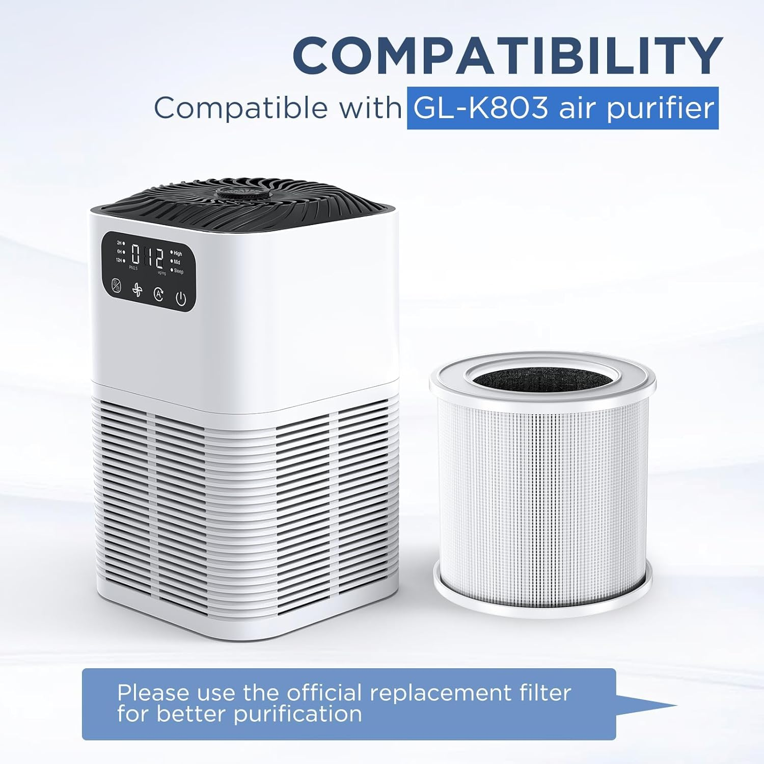 Air Purifier Filter Astraio-Ap003, H13 True HEPA Air Cleaner Filter, 1*Piece image number 2