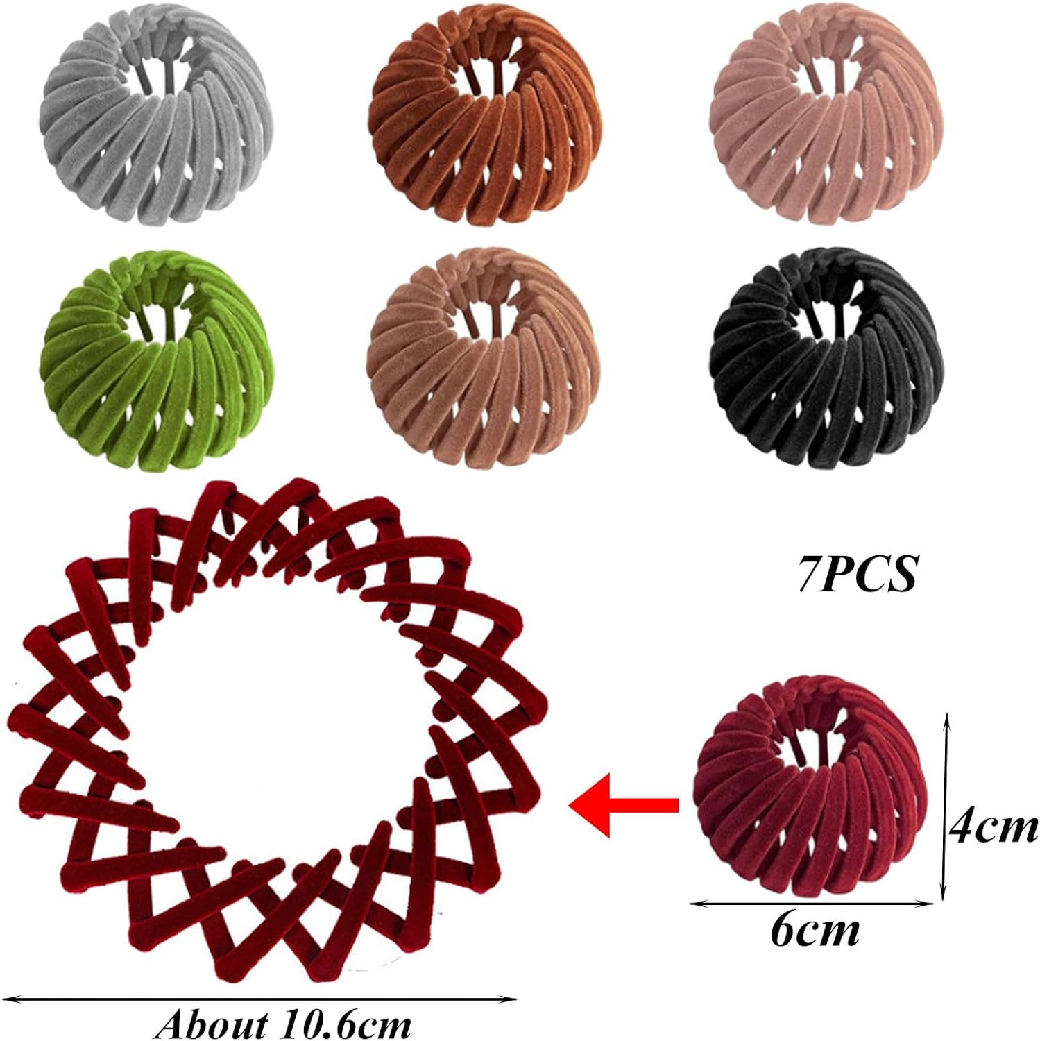 Niaciswe Vintage Bird Nest Hair Clips, Pack of 7, Bird Nest Hair Clips, Hair Clips with Bird Nest, Shaped Hair Accessories, Ponytail Holder, Haircut, Bird Nest for Everyday, Wedding, Party image number 1