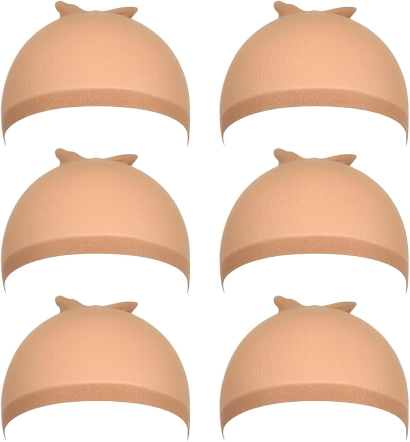 6 Pcs Wig Caps, Bald Caps Elastic Nylon Stocking Net for Women Wigs, Lace Front Hair and Fashion Hair Accessories, Fun Hair Accessories, Makeup & Performance Accessorie (Brown) image number 3