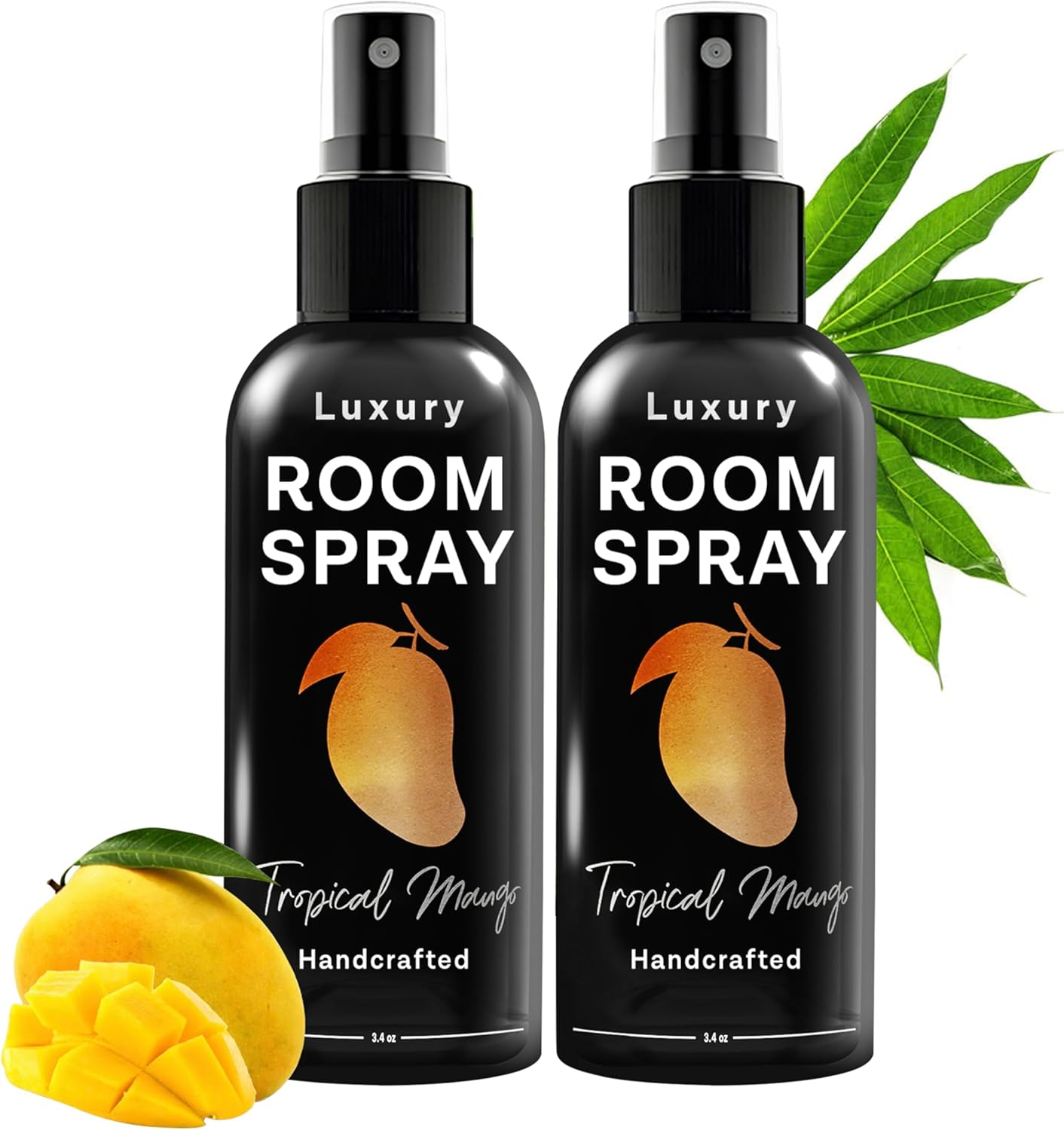 605Products - Tropical Mango Air Freshener - Room Spray for Home, Bathroom, and Bedroom - Long Lasting Odor Eliminator with Essential Oils and Natural Ingredients - Home Fragrance Essential - 2 Pack image number 5
