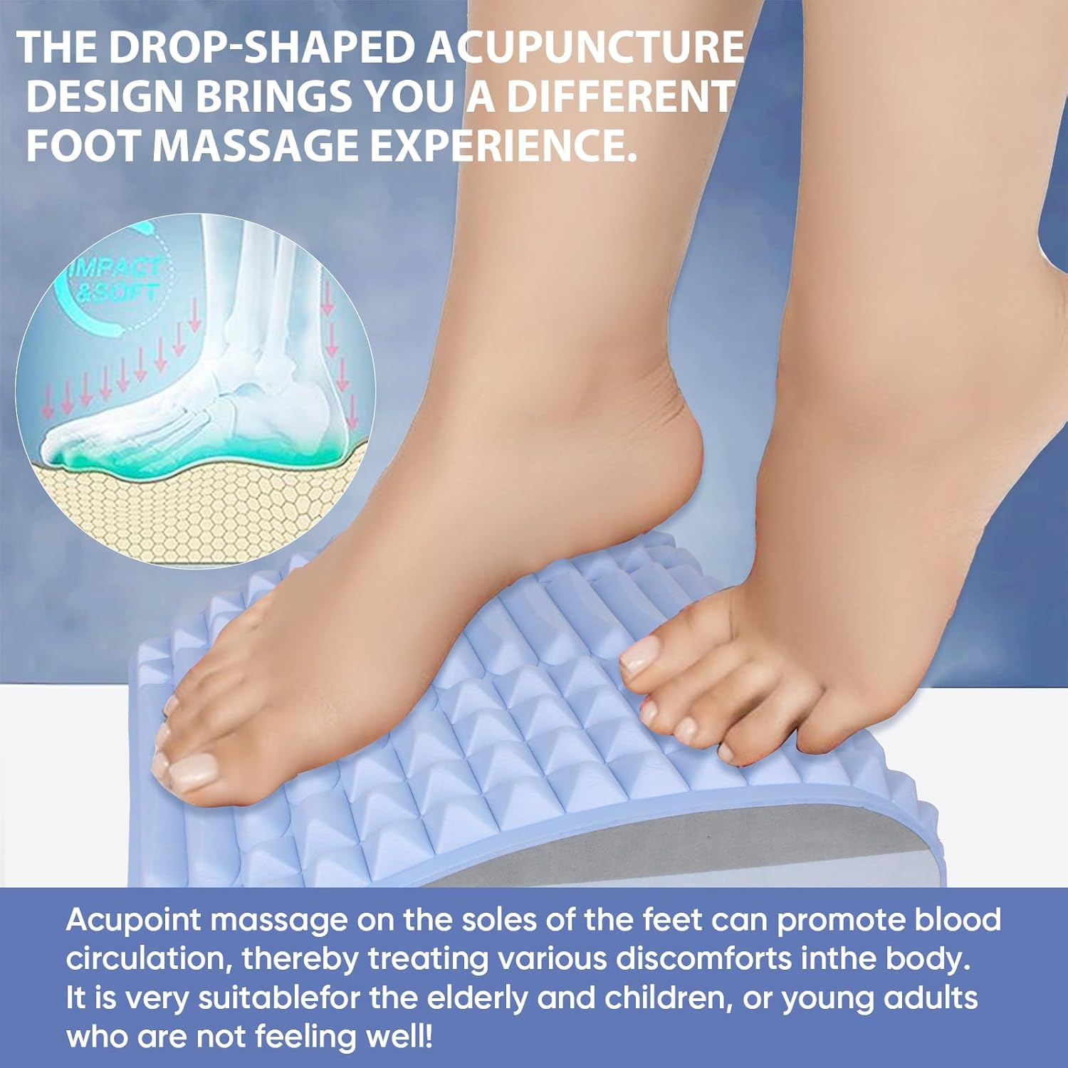 Acemend Back Stretcher,Refresh Back Stretcher, Neck and Back Stretcher for Lower Back Pain Relief,Herniated Disc, Sciatica, Scoliosis - Blue image number 4