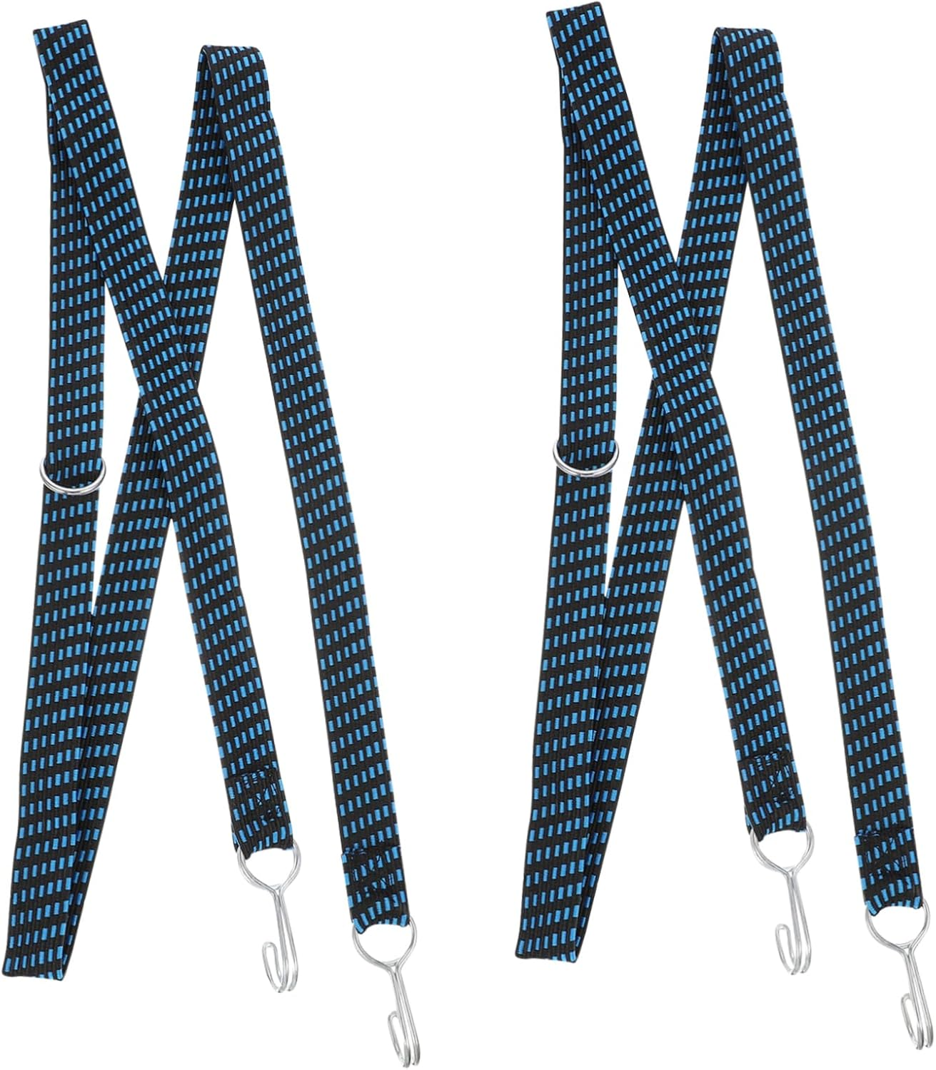 OATIPHO Adjustable Bungee Cord Hooks 2Pcs Bike Luggage Bungee Straps Elastic Bungee Cords for Trunk Strap Easy to Use Caravan Tie down Ropes image number 2