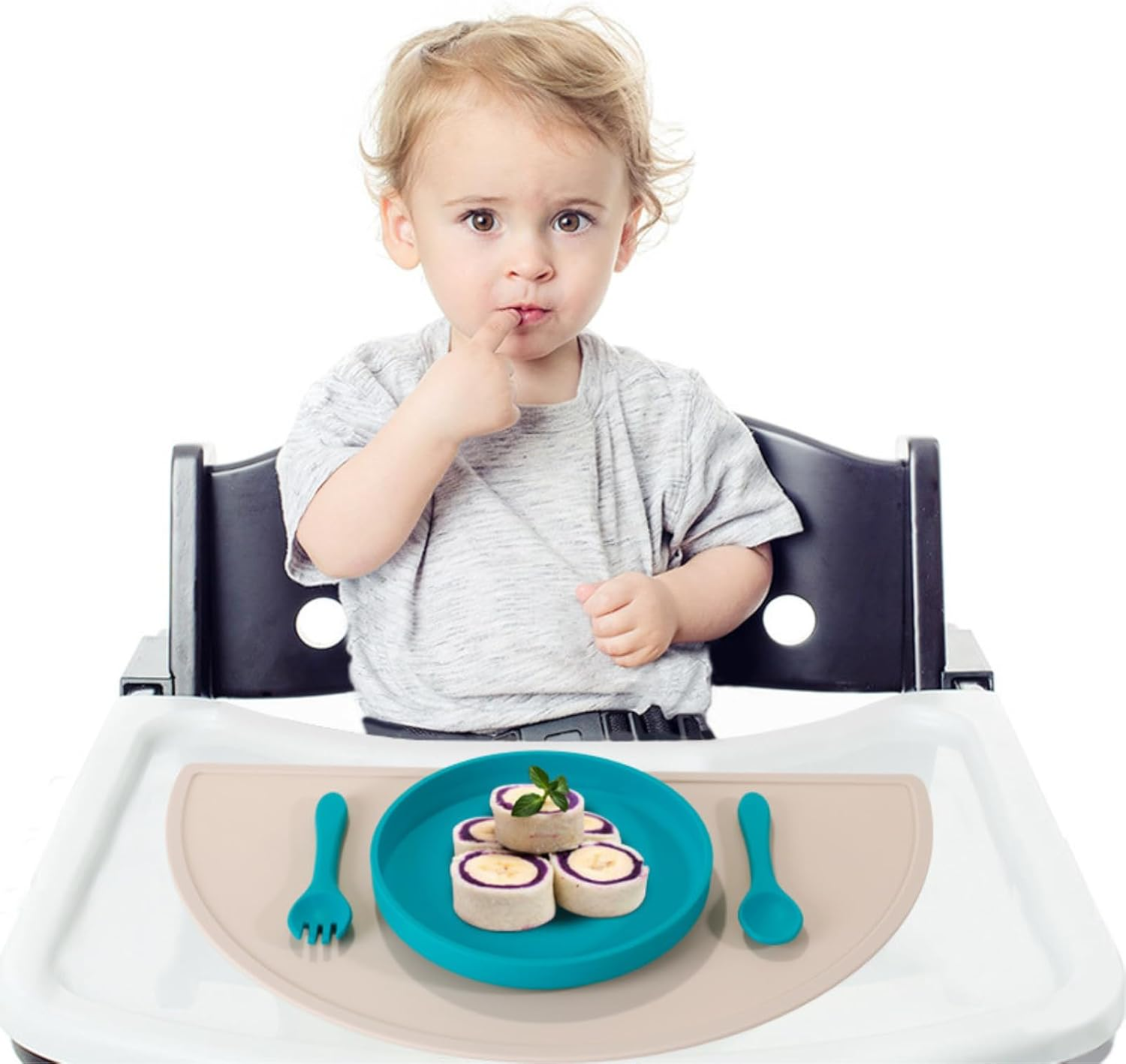 Silicone Baby Placemat, Dishwasher Safe, Safe Silicone, Child-Friendly, Waterproof, Oil-Resistant, Anti-Slip, Heat Insulating, Multi-Purpose for Pet, Dining, Nail Art & Painting (Yellow) - Pink image number 6