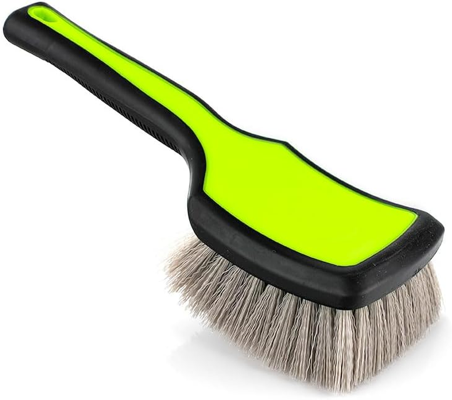 Detail Factory - Progrip XL Tire Brush - Ergonomic Progrip Handle - Stiff Synthetic Bristles to Cut through Grime - Grey and Black