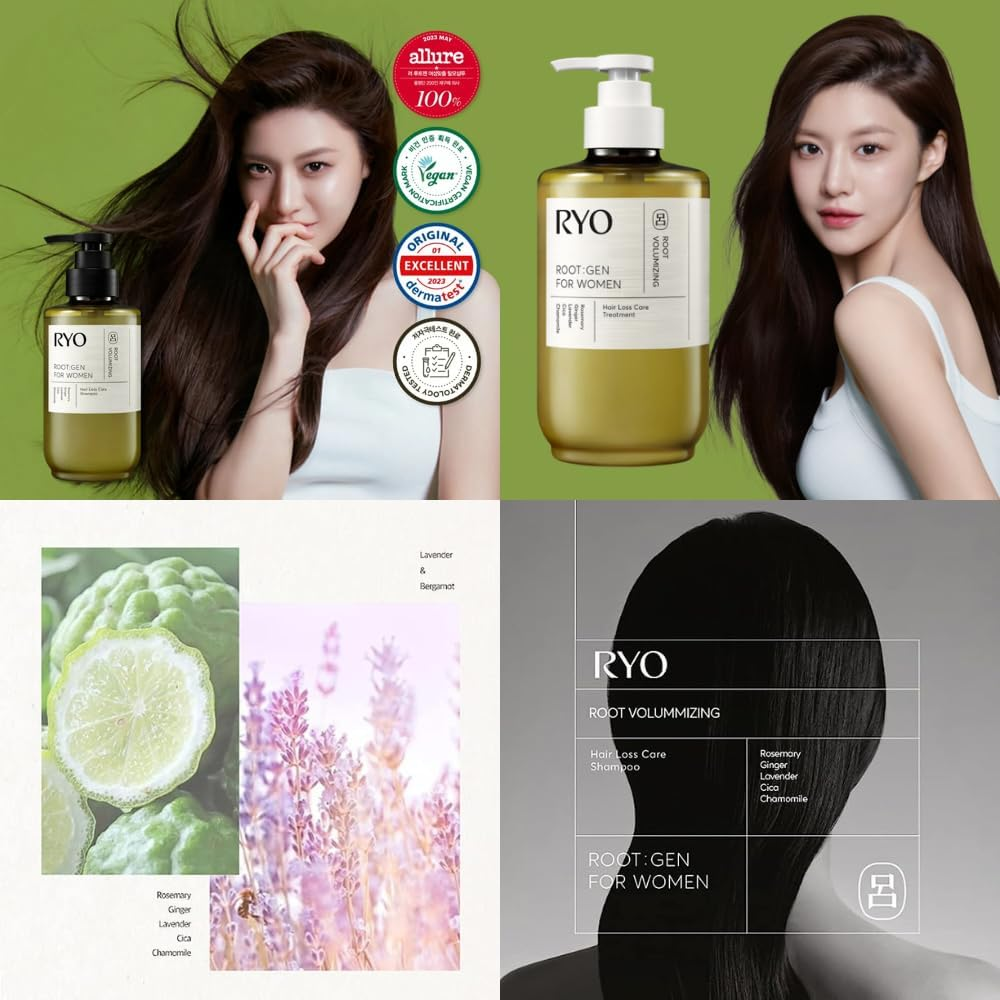 Root:Gen for Women Hair Loss Care Set Shampoo 515Ml + Treament 515Ml. Repair and Moisturizing, anti Loss Care, Strengthening Hair Roots. Korean Beauty Shampoo and Treatment Set for Ryo. image number 2