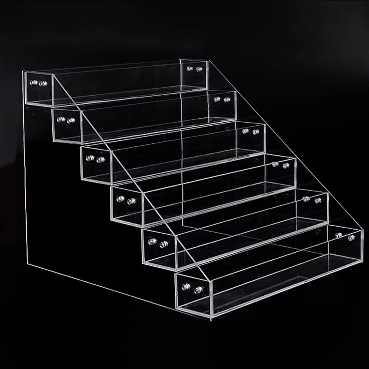 Vencer Acrylic 6 Layers Display Rack Storage Holder,Nail Polish Organizer,Clear Paint Bottles Essential Oil Sunglasses Storage Display Case,Desktop Display Organizer,Larger Capacity,Vmp-002 image number 3