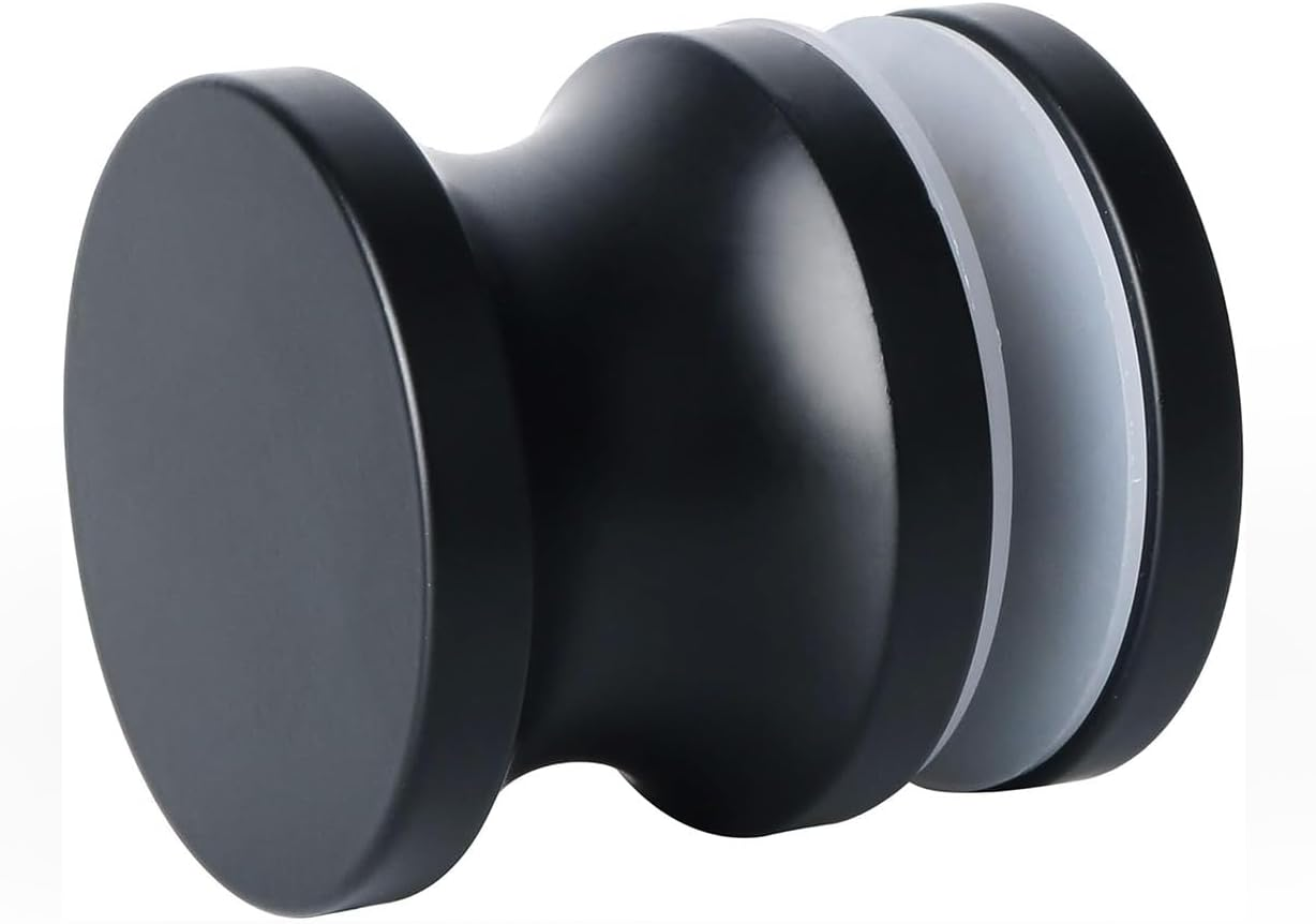 Alise Shower Door Handle, Sliding Shower Doors Knob, Heavy Duty Solid SUS304 Stainless Steel Knobs, One Sided Pull Hardware Replacement Parts for Bathroom Glass Doors, Black Finish