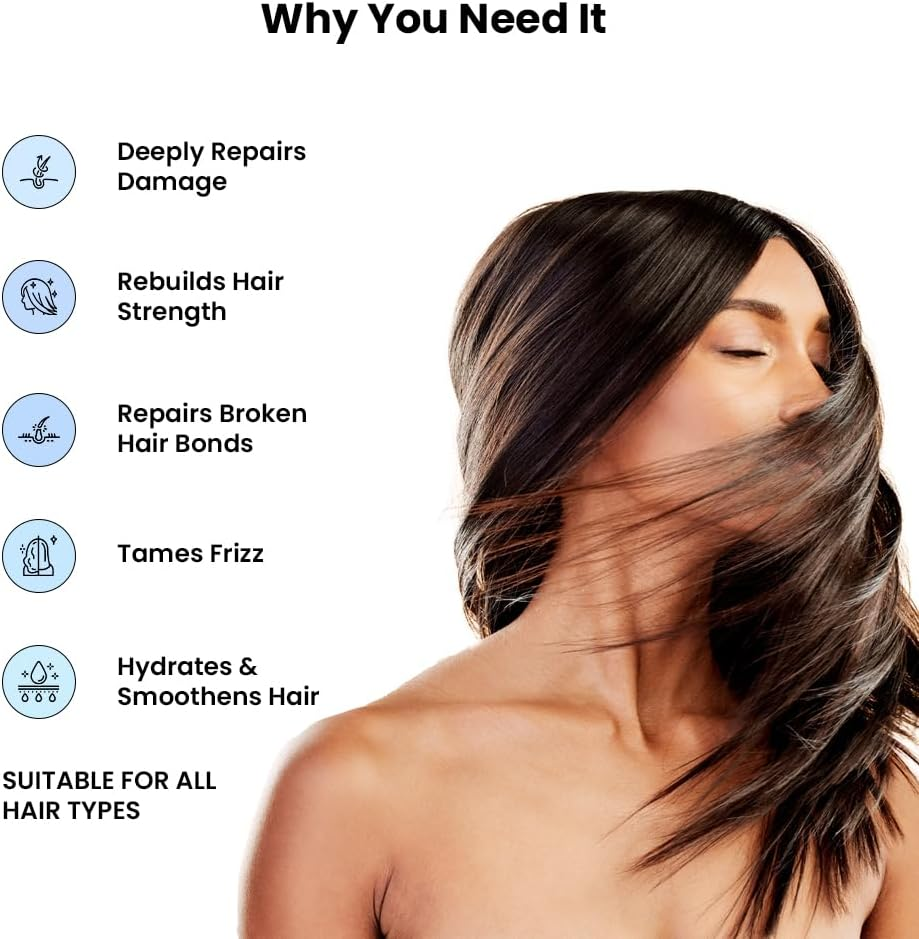 Thriveco Ultimate Hair Mask with Hyaplex&trade;| for Dry, Lifeless, Frizzy, and Damaged Hair | Smooths Frizz, Repairs Damage, Hydrates & Strengthens Hair | 200 Ml image number 4