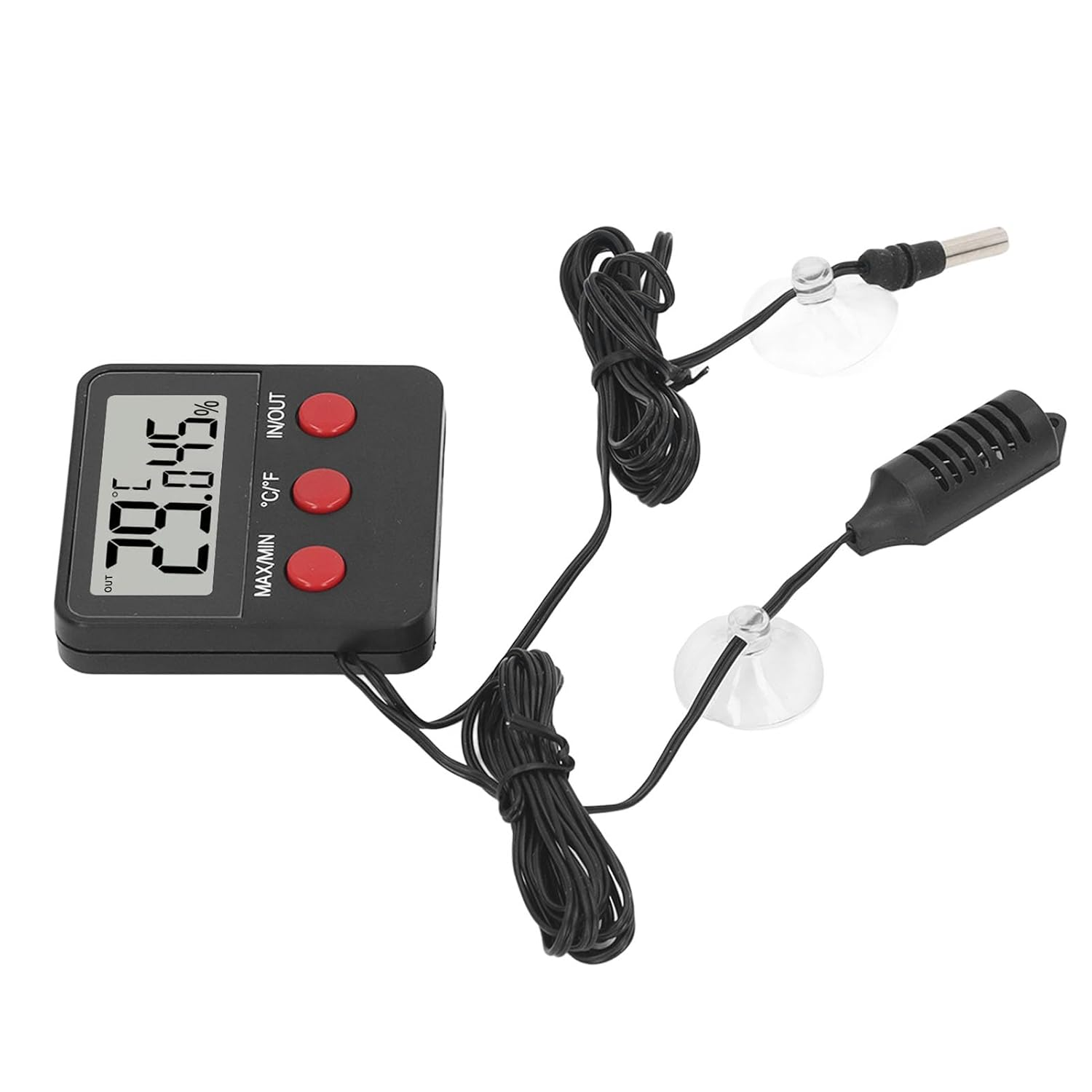 Temperature and Humidity Meter with 2 Probes Digital Hygrometer for Aquariums, Incubators & Reptile Tanks image number 3