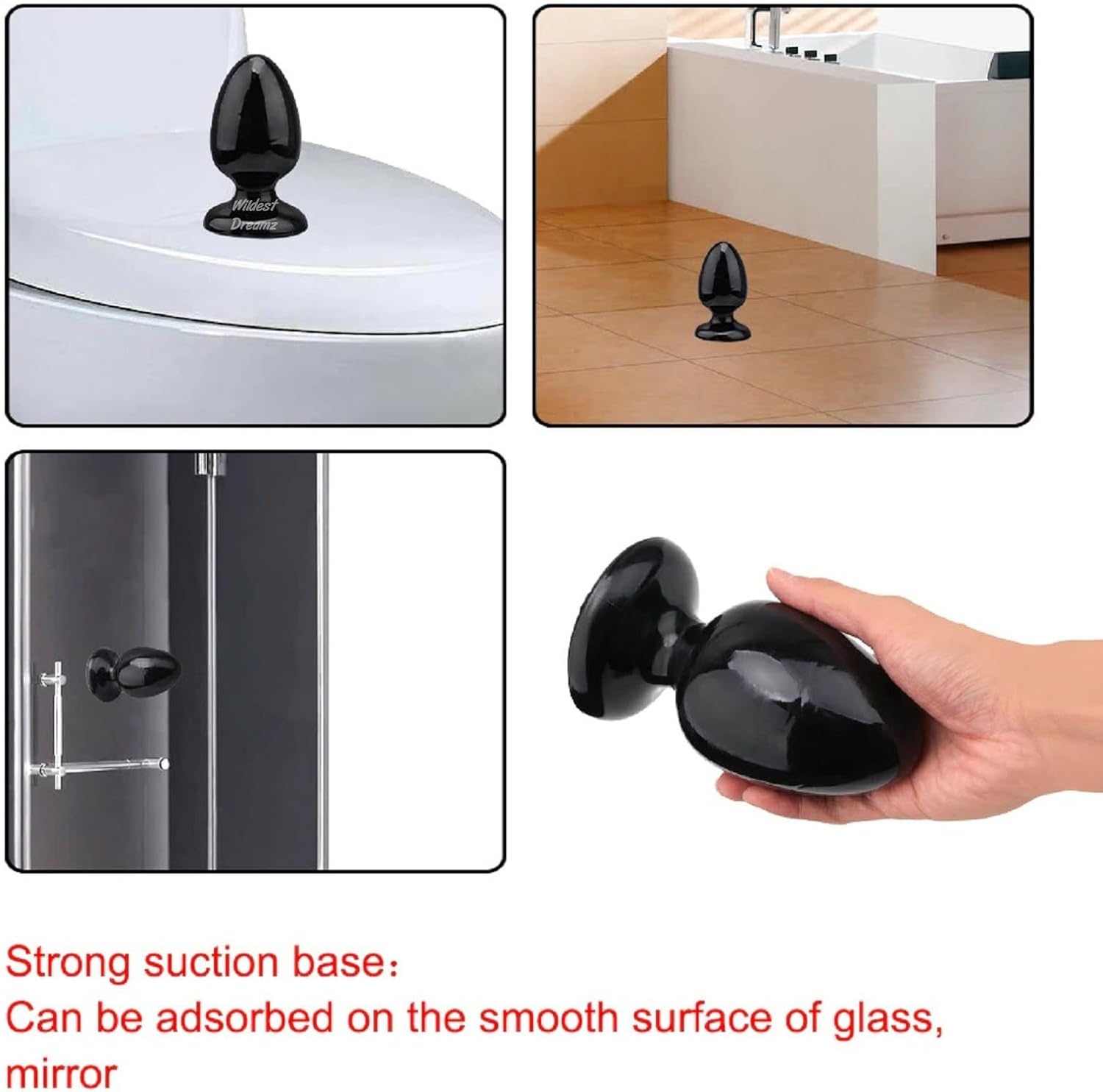 Anal Butt Plug Trainer Anal Plugs Beginners Starter for Women and Men Prostate Massage Anal Dildo Beads Plugs Trainer S M L XL XXL XXXL with Flared Base Suction Cup Adult Sex Toy (Large) image number 1