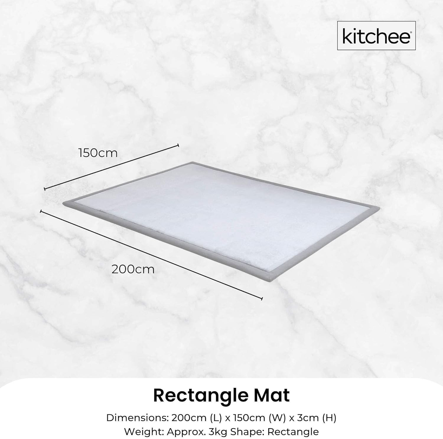 Kitchee Kids Foam Floor Play Mat 150X200Cm &ndash; Padded Thick Soft Tatami Style Grey image number 1