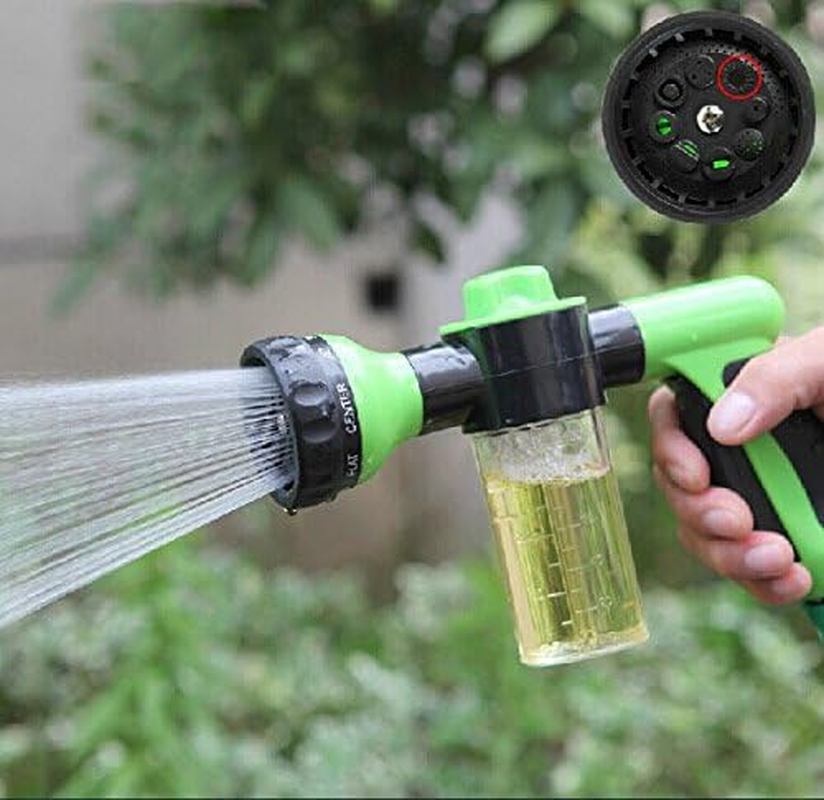 Garden Hose Nozzle Car Wash Foam Gun with Soap Dispenser Bottle Car Washing Watering Plants Pet Washing Sprayer image number 2