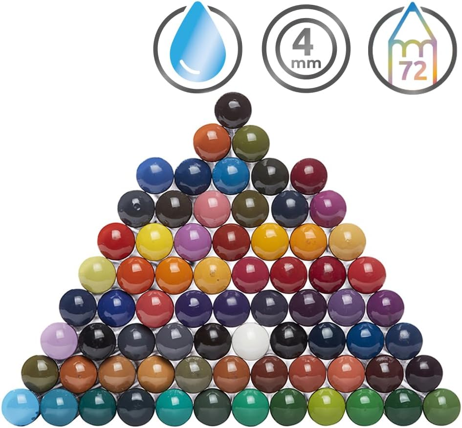 Derwent Inktense Permanent Watercolour Pencils 72 Tin, Set of 72 4Mm Premium Core Strength, Water-Soluble, Ideal for Drawing, Colouring and Painting on Paper and Fabric, Professional Quality (2301843) image number 5