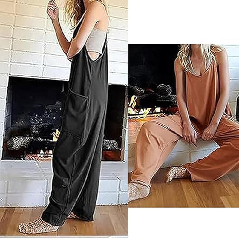 Lahloya Maternity Jumpsuit, 2026 Lahloya Oversized Jumpsuit, Casual Women'S plus Size Romper Adjustable Strap Soft image number 4