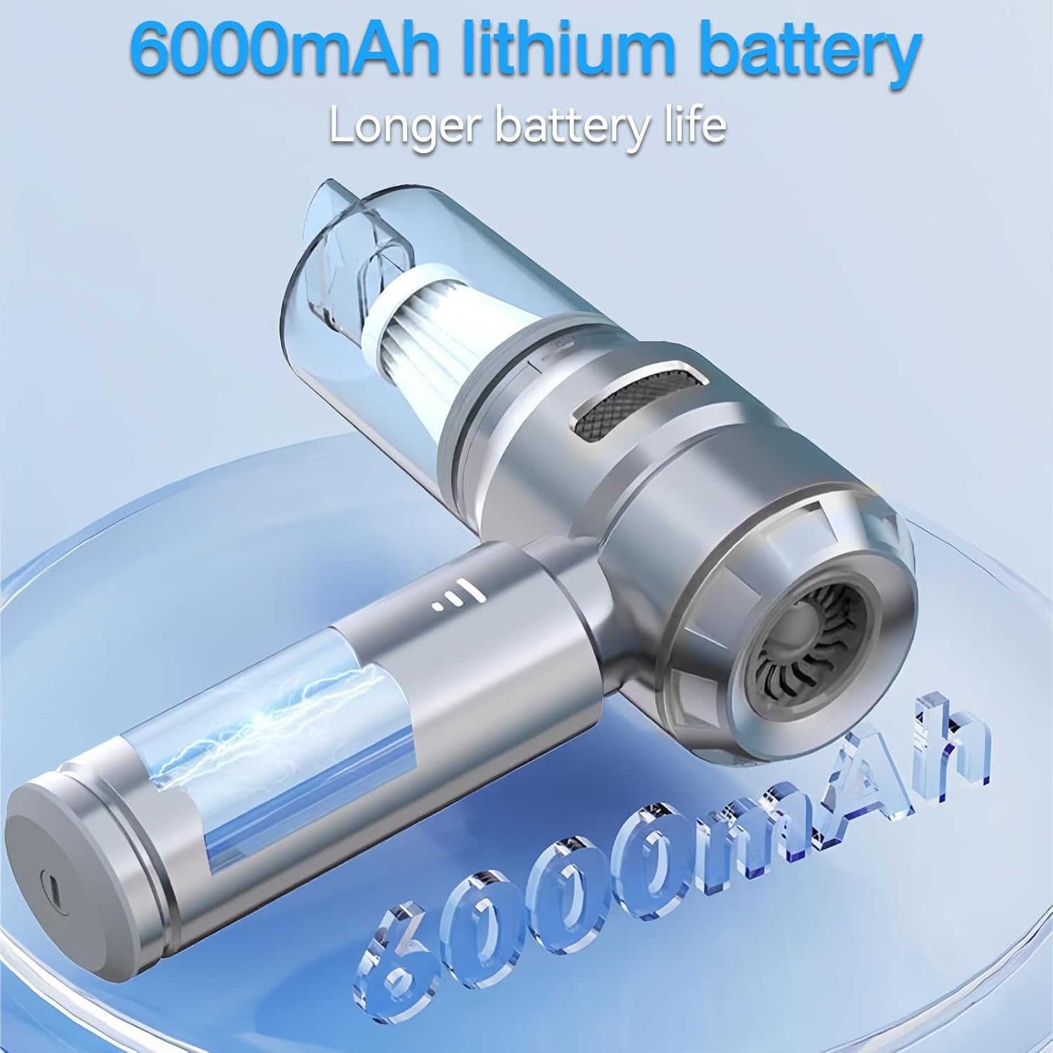 Car Vacuum Cleaner, 4 in 1 Cordless Handheld Vacuum Cleaner, 22000PA High Power Mini Vacuum Cleaner, Rechargeable Handheld Vacuum,Portable Cordless Compressed Air Duster Air Blower for Car Home image number 4