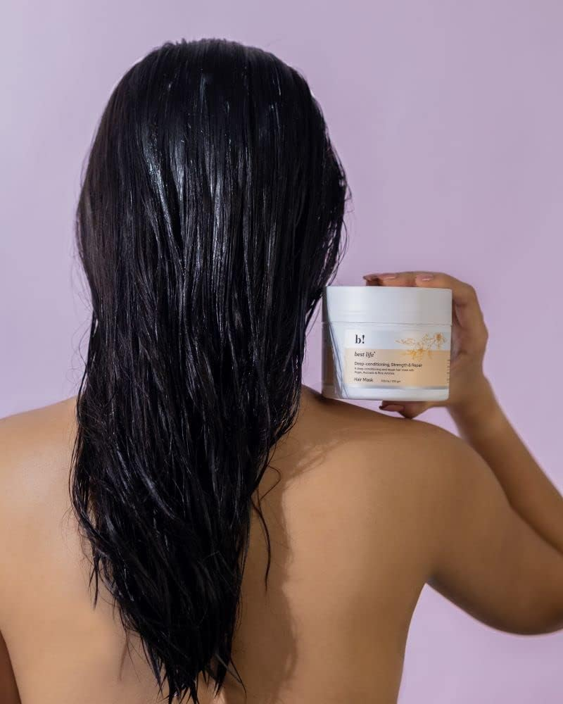 Best Life Deep-Conditioning, Strength, and Repair Hair Mask with Argan Oil, Shea Butter & 9 More Botanicals for Achieving Stronger, Healthier, and More Radiant Hair(200Ml) image number 3