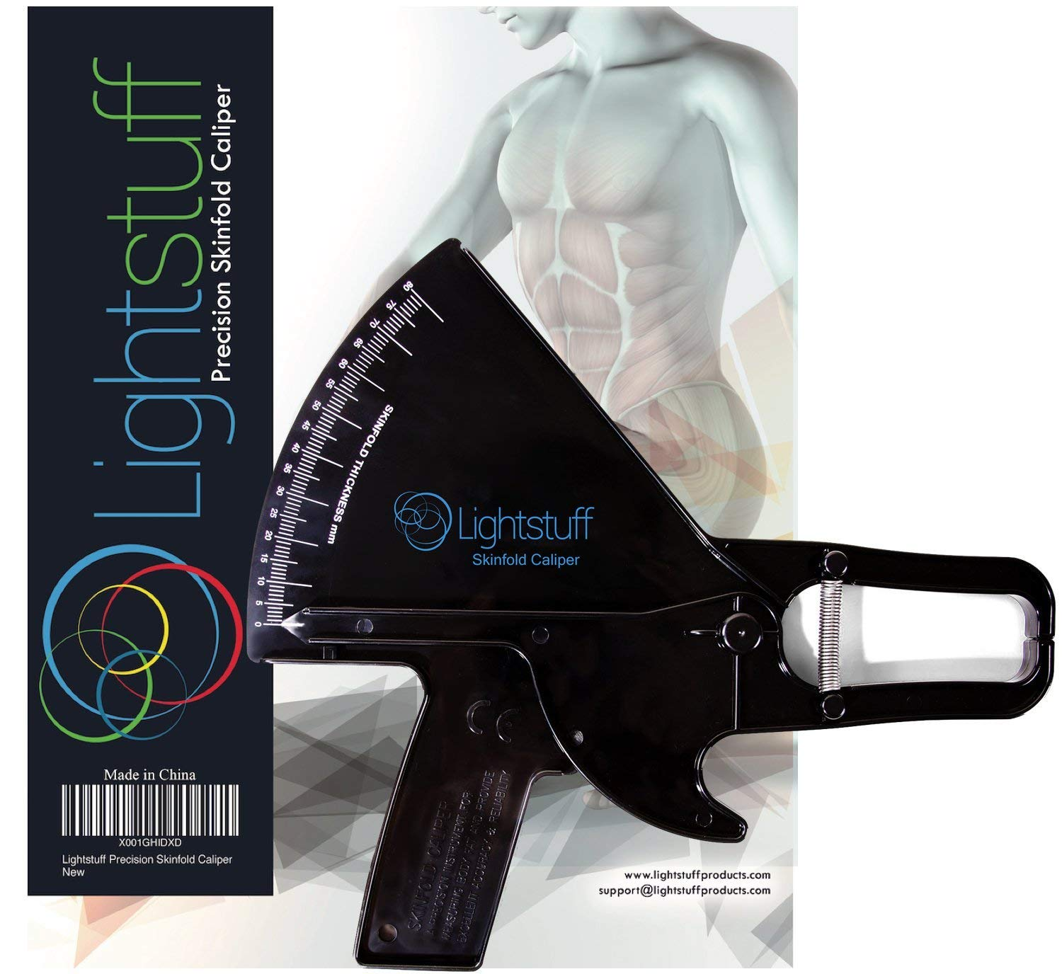Lightstuff Precision Skinfold Caliper - Easy, Reliable Body Fat Monitoring - Quick Start Guide for Beginners, Detailed Booklet for Advanced Users image number 4