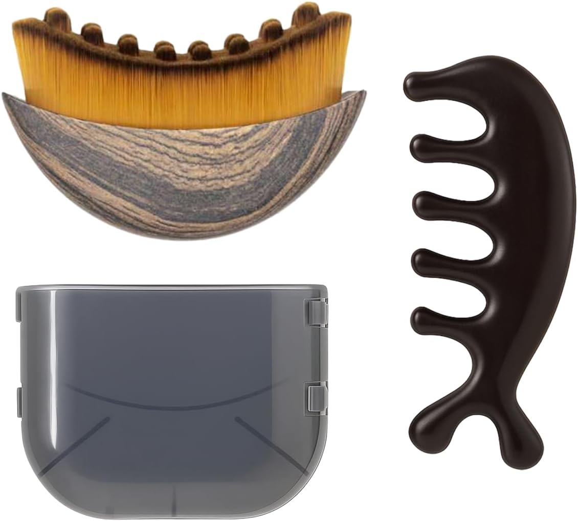 Lymphatic Contour Face Brush & Lymphatic Drainage Massager &ndash; Lymphatic Face Brush, Contour Brush, Face Brush for Lymphatic Drainage, Gua Sha Brush Skin Care Tool image number 3