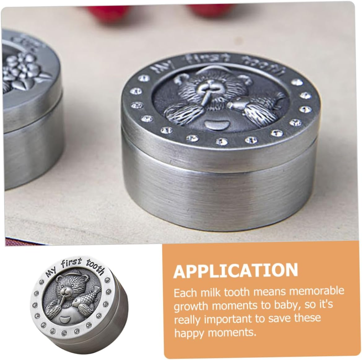 MUSISALY and Girls Tooth Box Deciduous Tooth Storage Organizer for Shower Keepsake Product image number 2