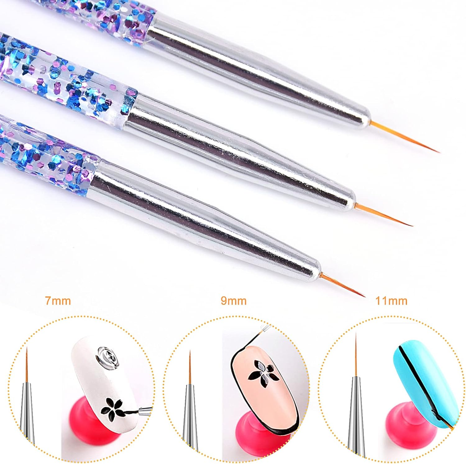 Clear Nail Stamper Nail Art Liner Brush Nail Art Stamper Gel Nail Brush Nail Design Brush Jelly Nail Stamper French Tip Silicone Jelly Nail Stamp French Nails Stamp Nail Art Stamp