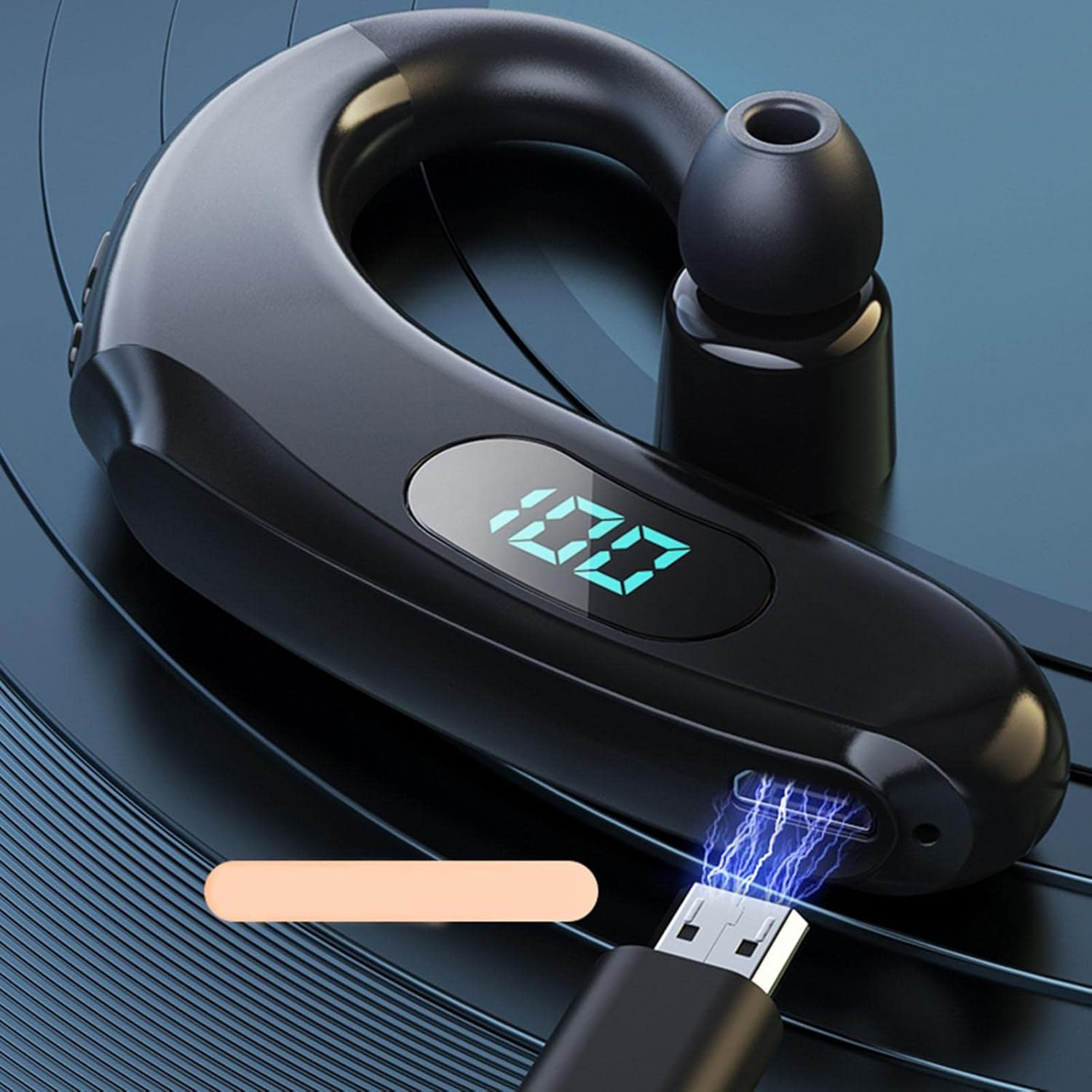 Eigell Q20 Headset Outdoor Hanging Ear Noise Reduction Sound Waterproof Rotating Stereo for Ios and Android - Green