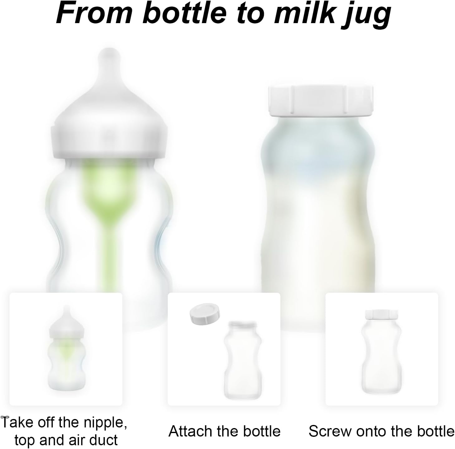 6Pcs Baby Bottle Caps for Dr Brown, Bpa-Free Baby Bottle Lids for Travel and Storage Replacement Parts Compatible with Dr. Brown&rsquo;S Natural Flow Wide-Neck image number 4