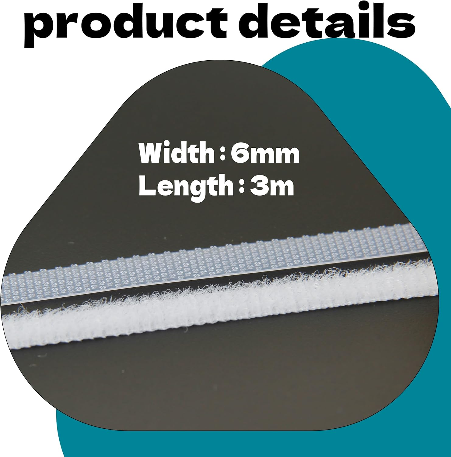 Zhooooonglf Extremely Thin and Soft Strong Doll Clothes Hook and Loop Tape Fasteners 3M X 6Mm about Sewing Type Back without Adhesive Doll Clothing Accessories image number 2