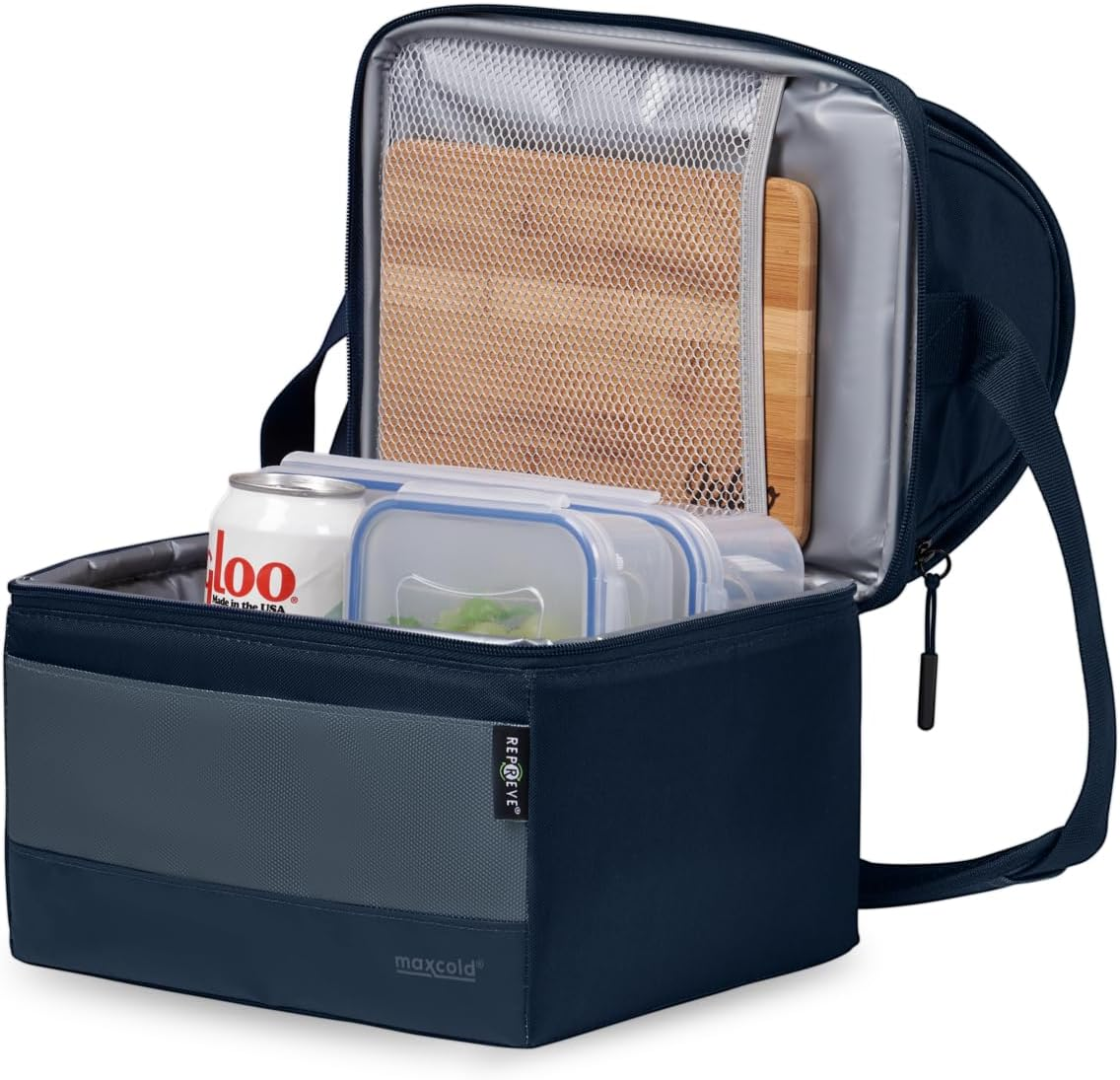 Igloo 16-Can Dual Compartment Insulated Gripper Lunch Bag - Green image number 2