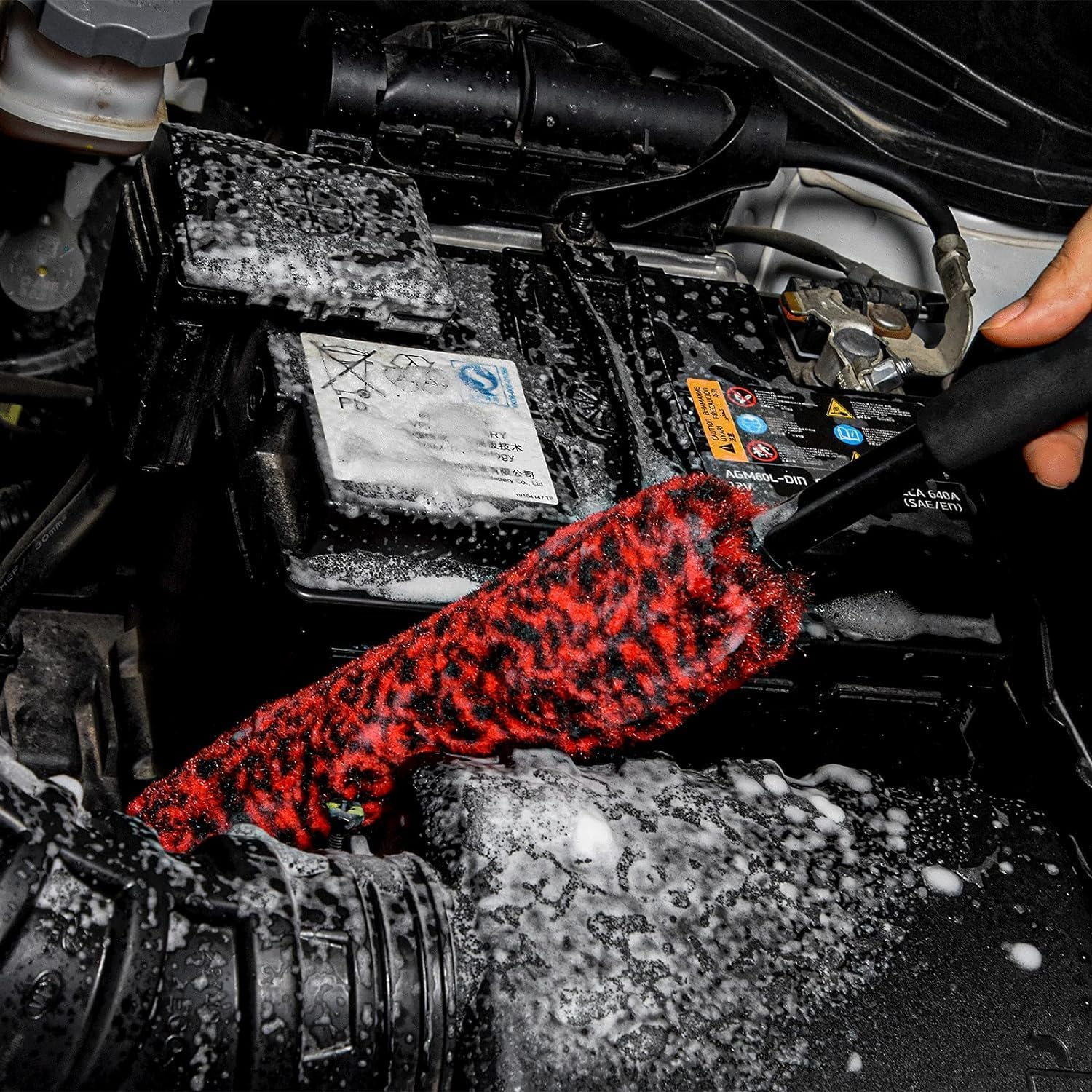 3 PCS Car Wheel Cleaning Kit, Soft Wheel Woolies Cleaning Brush, Detailing Brush for Cleaning Wheels, Rims, Fenders image number 5