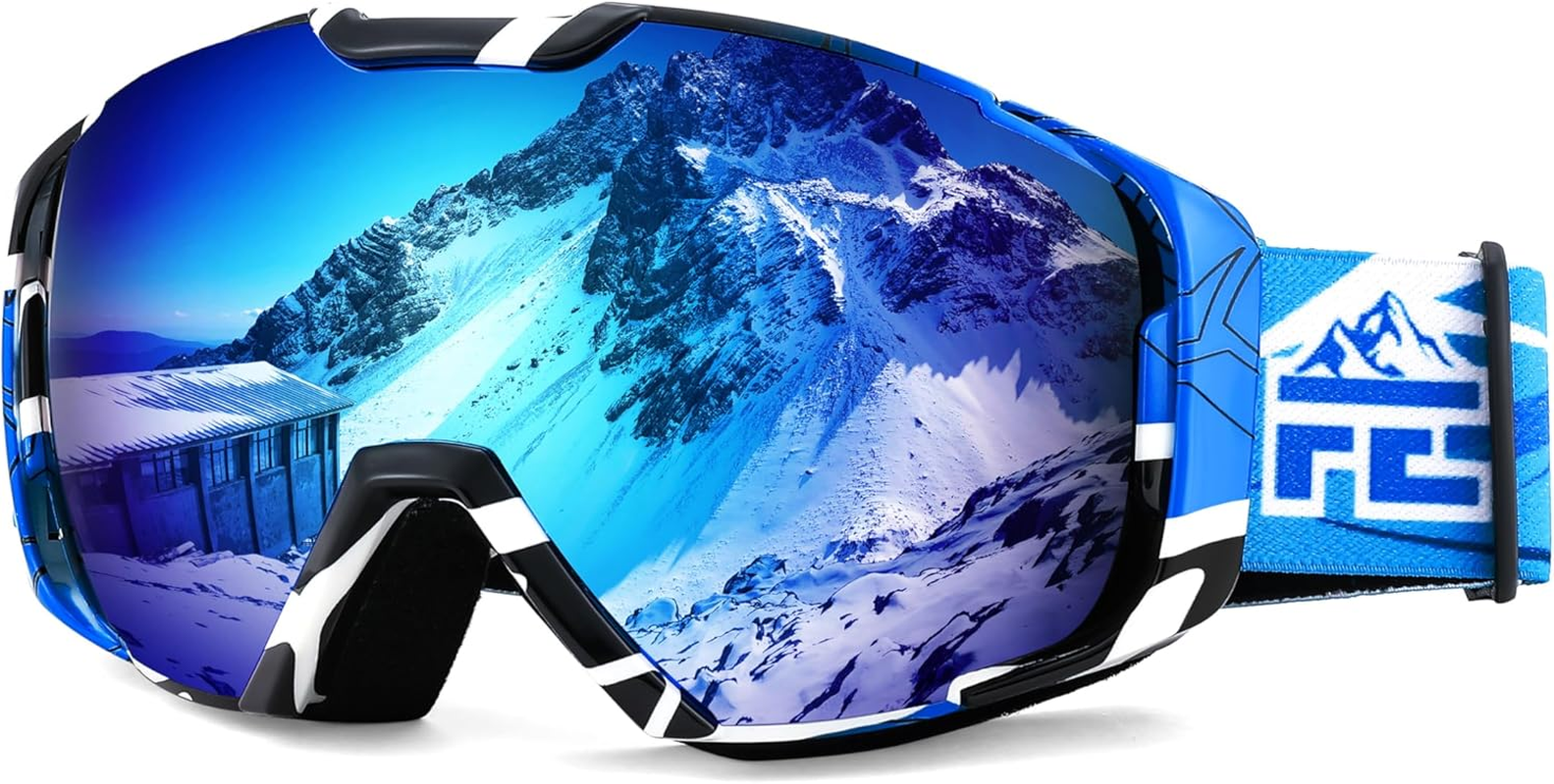 FEISEDY Ski Goggles, anti Fog UV400 Protection Snowboard Snow Goggles for Men Women Adult B2961