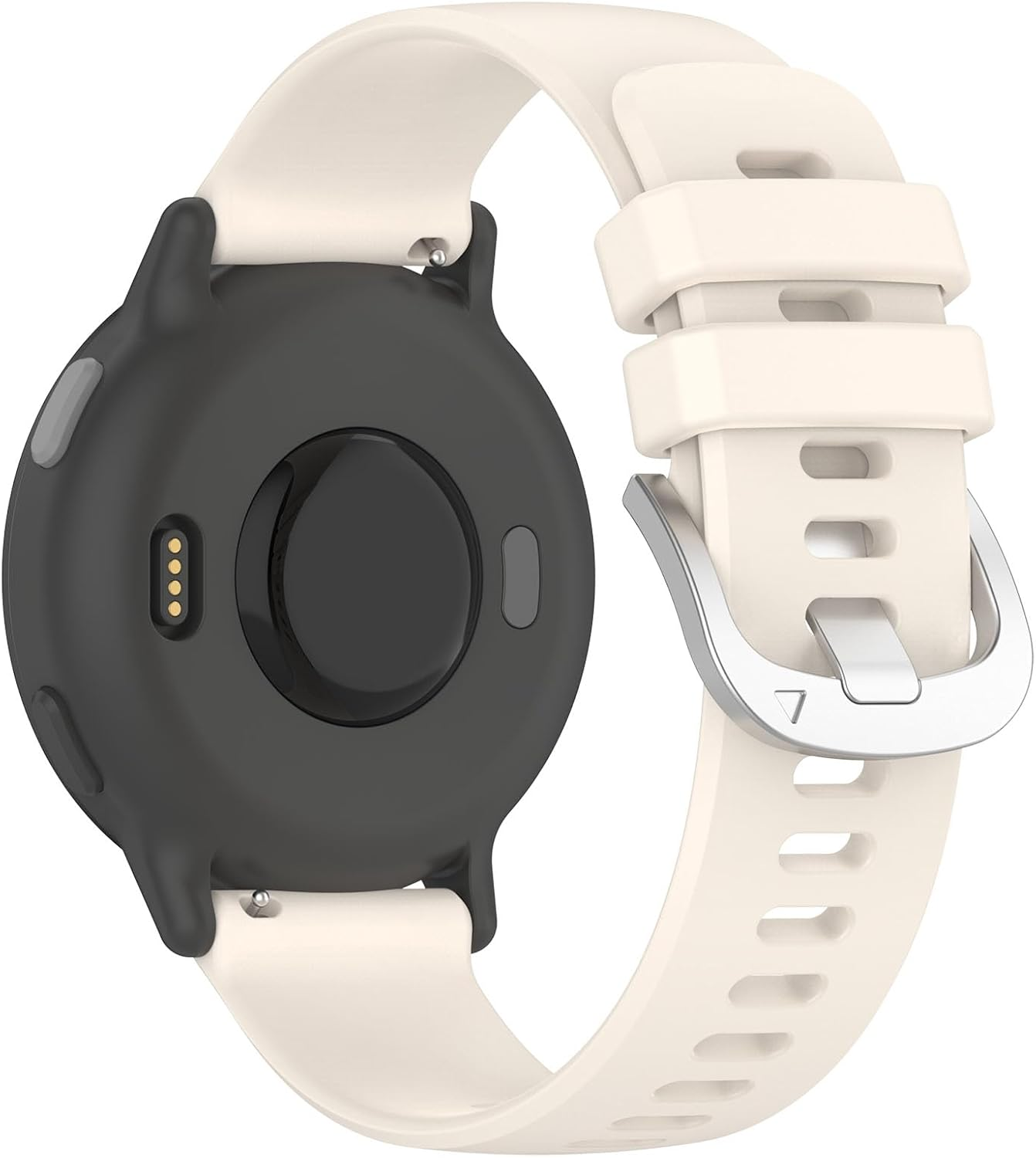 Replacement Band Intended for Garmin Venu 3S/ Venu 2S/ Vivoactive 3S/ Vivoactive 4S Smart Watch Band, 18Mm Soft Silicone Washable Straps Wristbands Accessoy - Black image number 3