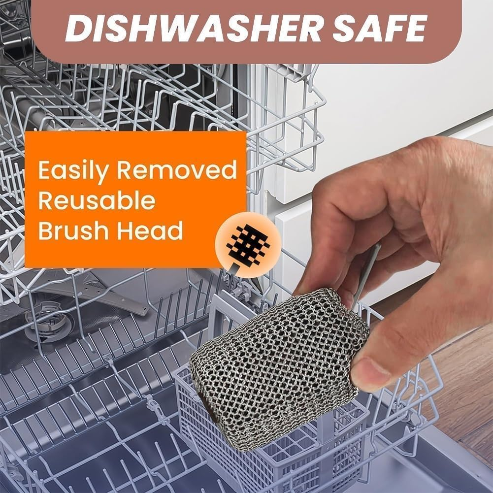 Sakerplus Electric Grill Cleaner, Bristle-Free Spinning Grill Brush with LED, Cordless Electric Brush Cleaner, Detachable 350 RPM Stainless Roller,Blast Away Burnt-On Food for Outdoor BBQ