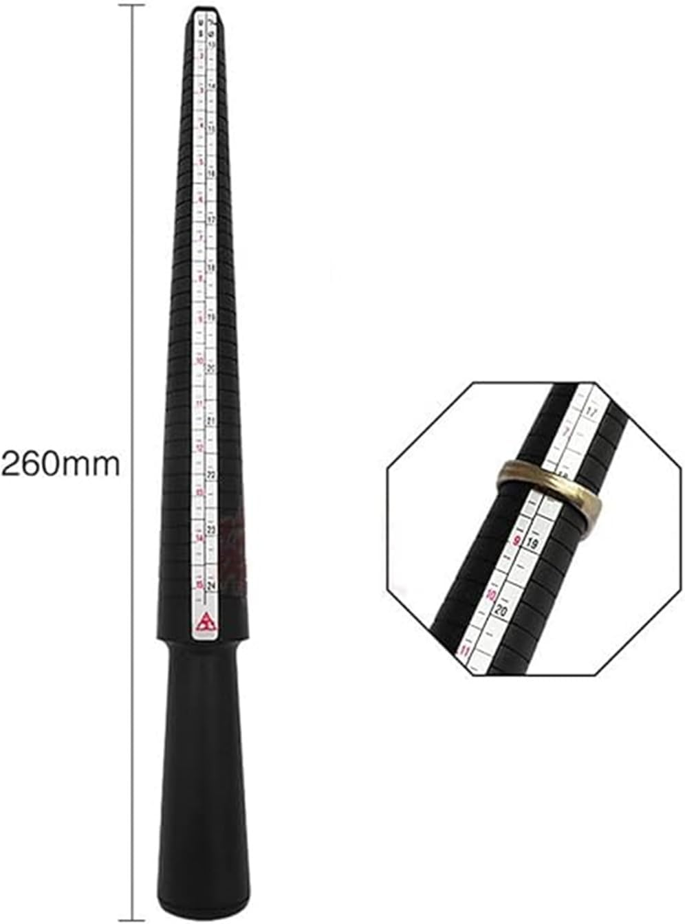 Ring Sizer Tool, Ring Size Measuring Tool with Plastic Ring Mandrel & Ring Sizer Guage, Four Size Ring Stick Jewelry Mandrel and Ring Gauge Finger Sizing for Jewelry Making image number 2