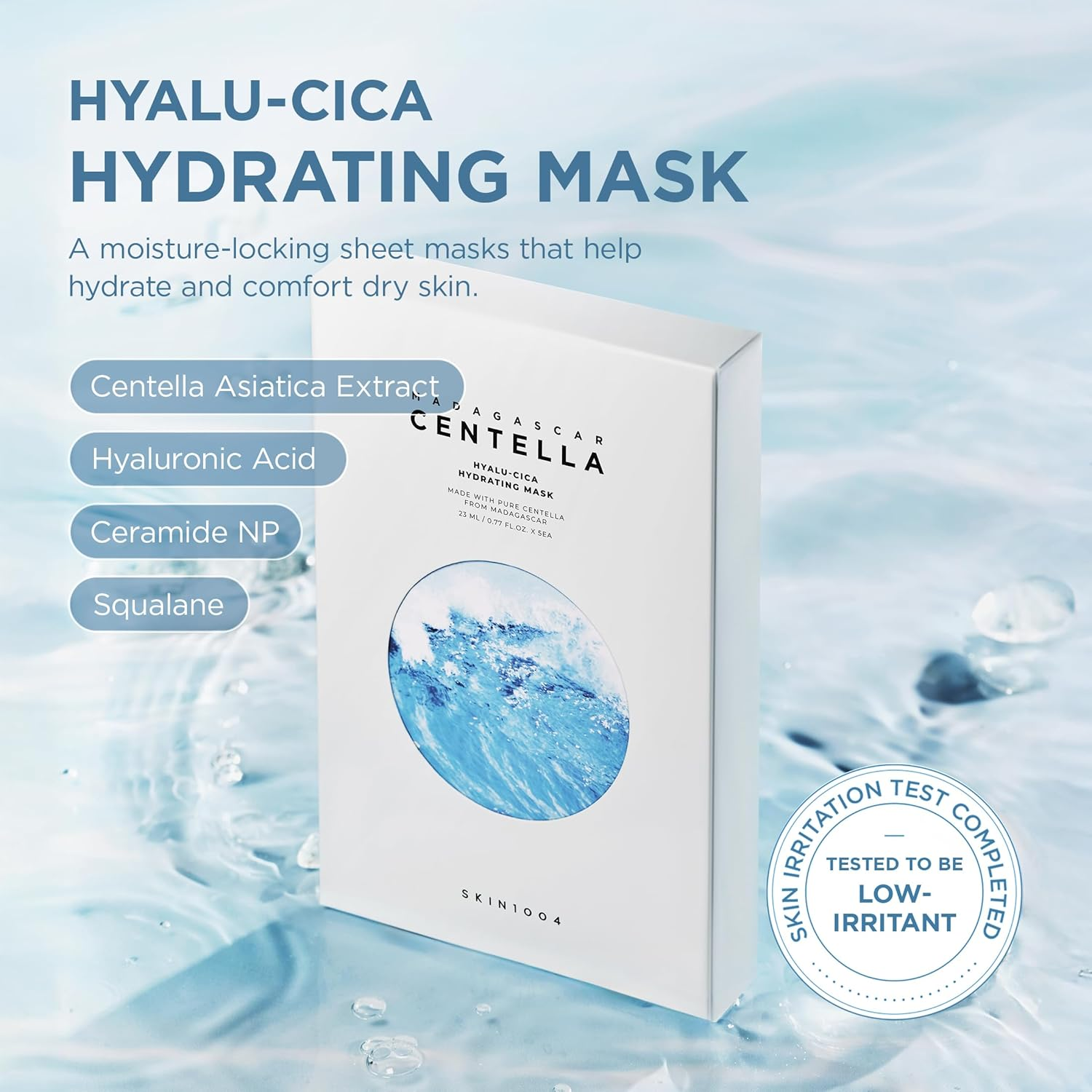 SKIN1004 Madagascar Centella Hyalu-Cica Hydrating Mask 5 Pack image number 4