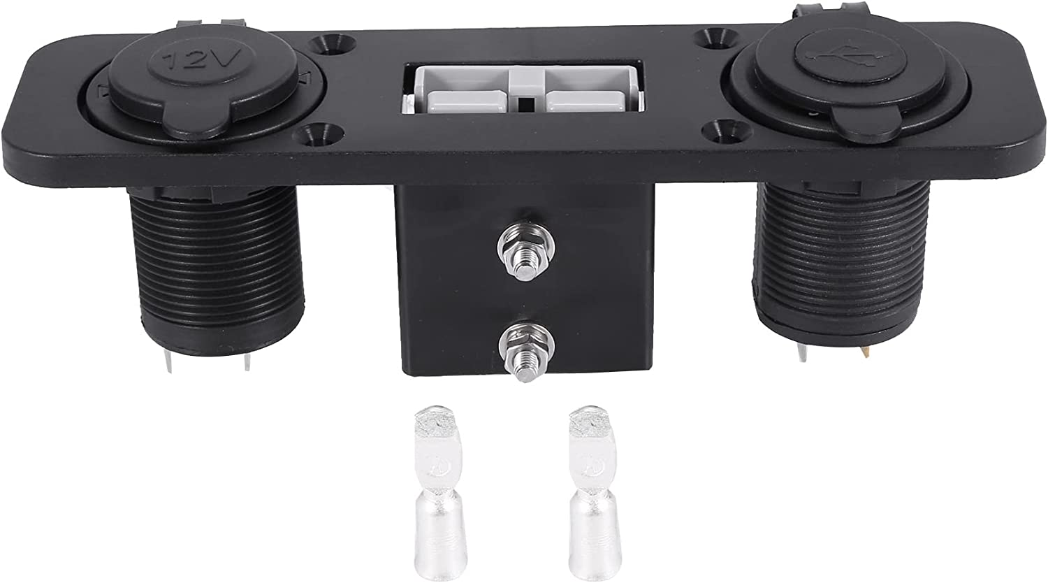 Bopfimer Flush Mount for Anderson Plug Socket Double USB Charger Socket Panel for Caravan Boat Truck image number 6