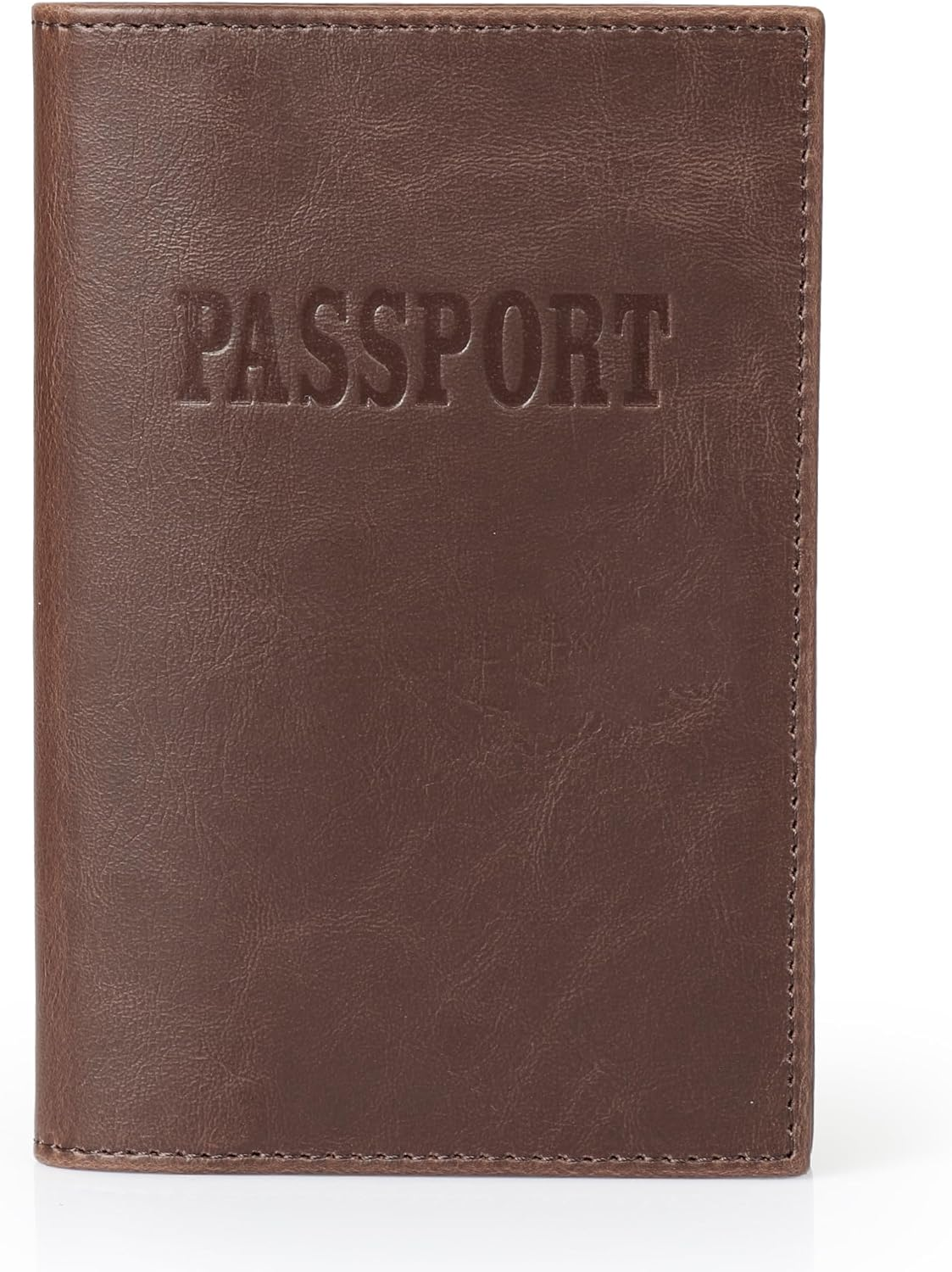 Otto Angelino Leather Passport Wallet - RFID Blocking - Unisex - Light Brown image number 3