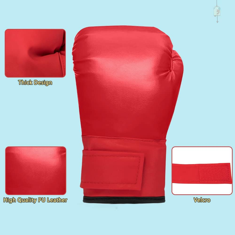 WOTOW Punching Bag with Boxing Gloves - Heavy Boxing Bag with Stand for Adult Teens &ndash; Inflatable Kickboxing Bag for MMA Muay Thai Fitness image number 3