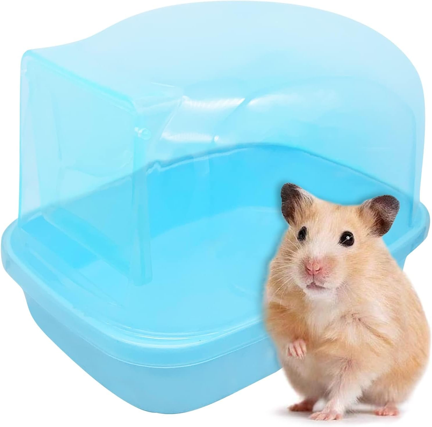 Hamiledyi Dwarf Chinchilla Sand Bath House,Syrian Hamster Sauna Room Plastic Small Animals Dust Bathroom Toilet for Hamster Gerbil Hedgehog Squirrel Totoro