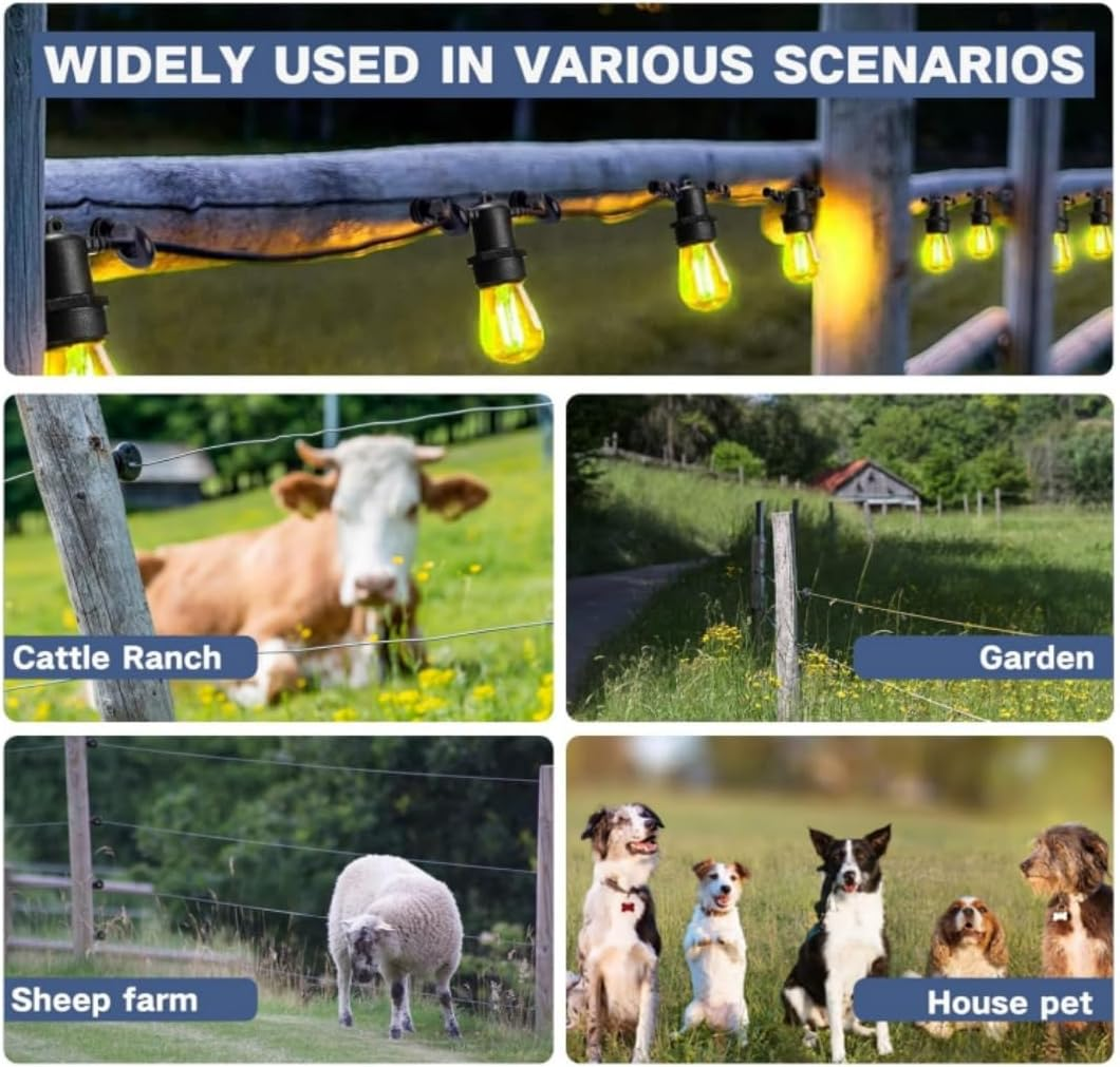 Electric Fence Ring Insulators, 50 Pack with Installation Bit, 3.7 Inch Black Ring Design image number 4