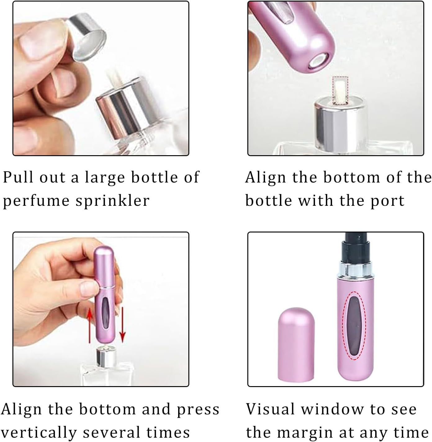Ezranova 5 Pcs 5Ml Perfume Atomiser,Refillable Fine Mist Spray Bottles,Portable Mini Spray Travel Bottle,Spray Bottles,For Purse Handbag Pocket - Holiday Essentials (Five Colors)
