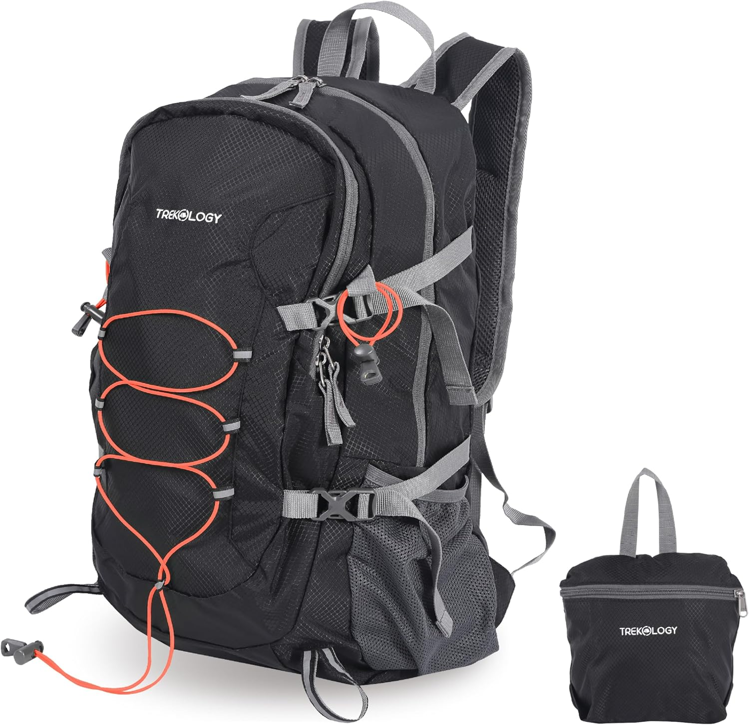 TREKOLOGY 30L Lightweight Hiking Backpack for Women and Men, Foldable Day Pack, Compact and Water-Resistant Daypack for Travel, Outdoor Adventures, Small Packable Sac &Agrave; Dos Randonn&eacute;e for Travel image number 6