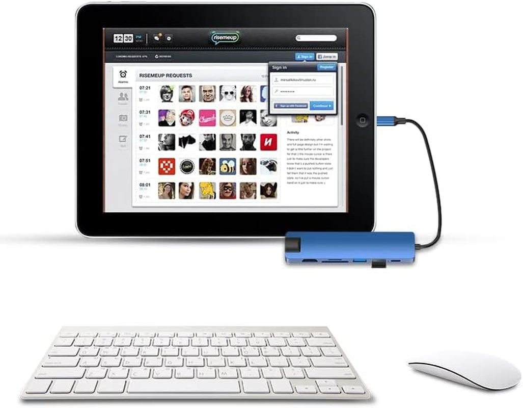 USB C Hub Multiport Adapter, 7-In-1 USB-C Hub with Ethernet,4K HDMI,55W Power Delivery, SD/TF Card Slots, USB 3.0 Data Ports, for Macbook Pro, Macbook Air, Ipad Pro, Switch PS4 (Pink) image number 3