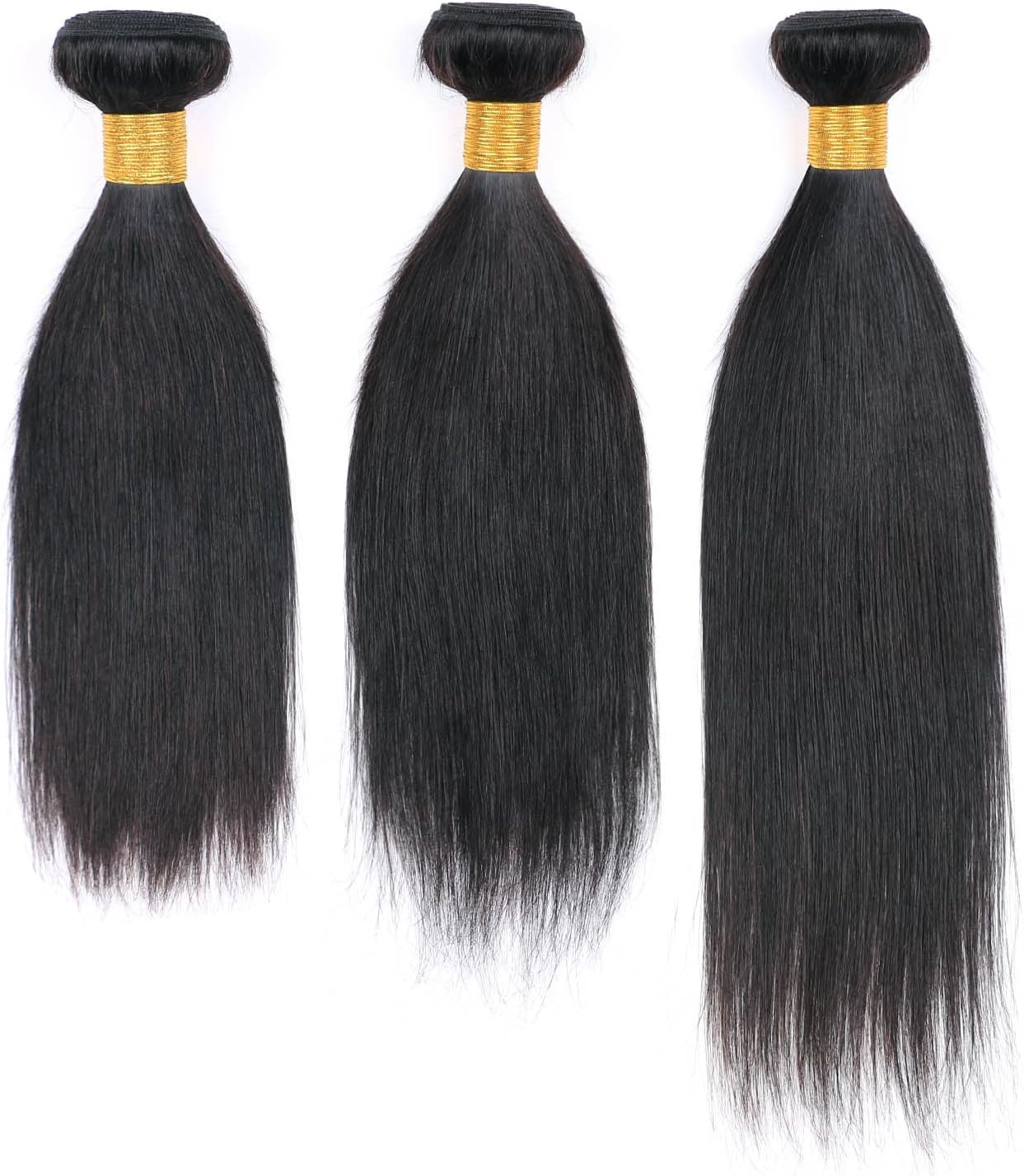 10A Straight Brazilian Bundles Human Hair 3 Bundles Real Hair Weft Extensions 300 G Unprocessed Hair Remy Hair Extensions 10 12 14 Inches image number 4