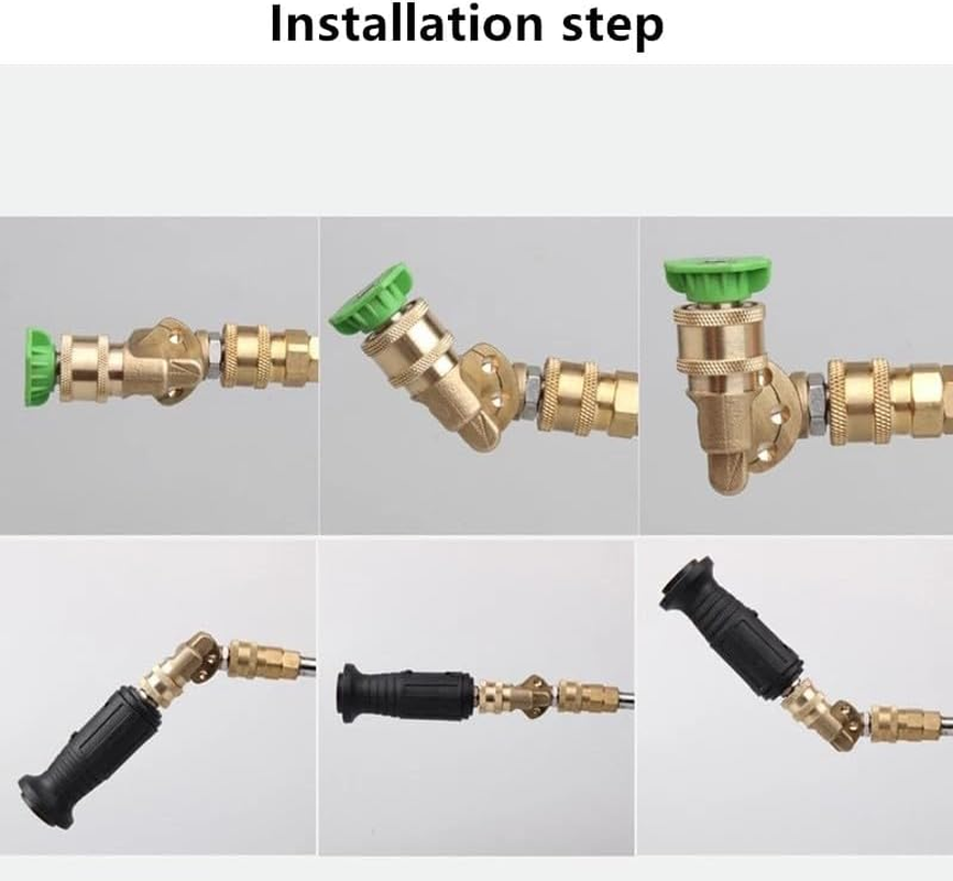 180&deg; Swivel Joint High Pressure Washer Wash Water Nozzle 1/4 Quick Connection for Cleaning Car Wash Machine Accessories