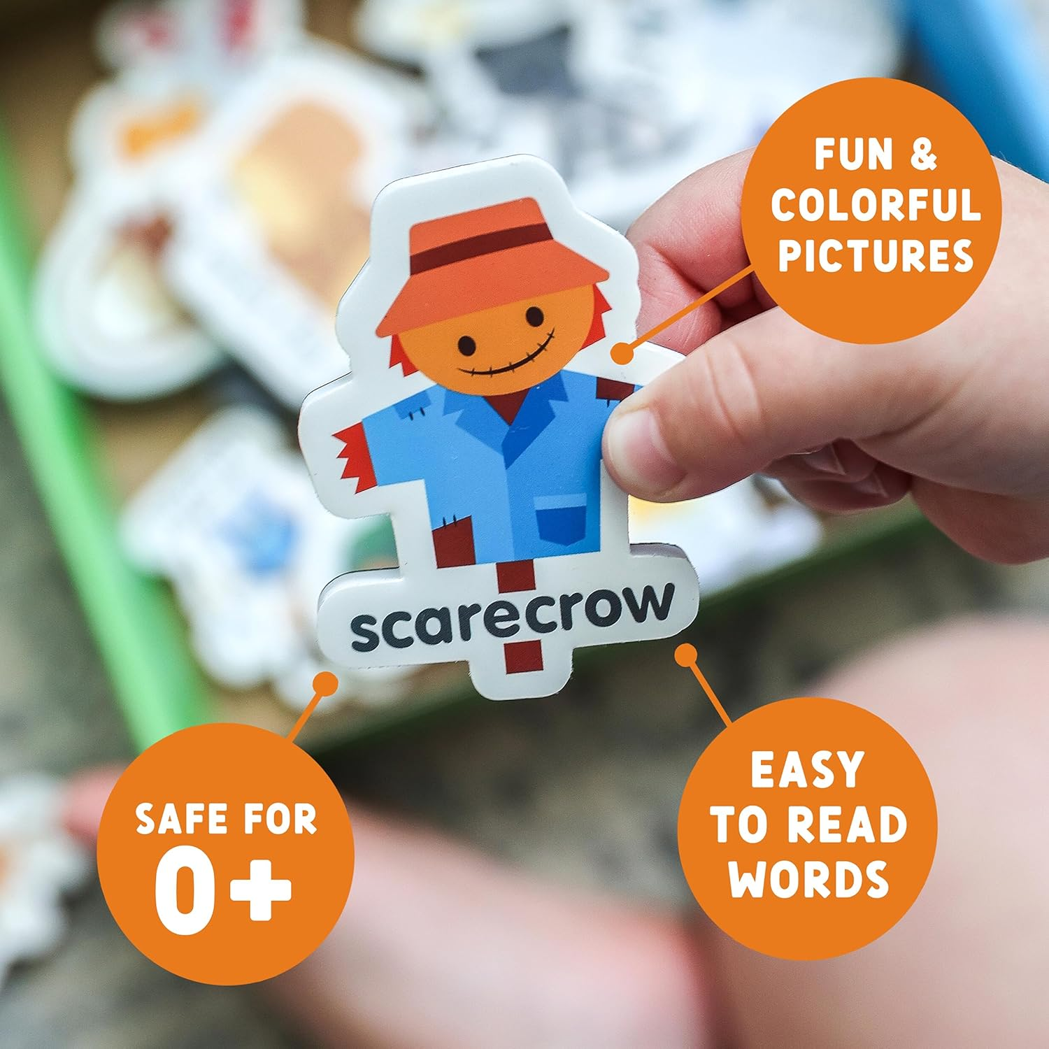 Curious Columbus Farm Animal Magnets - Fridge Magnets for Toddlers 1-3 Kids and Baby Ages 0+ Includes Fun Farm Scene Poster - Large Foam Refrigerator Educational Toddler Magnets for Learning ABC image number 3