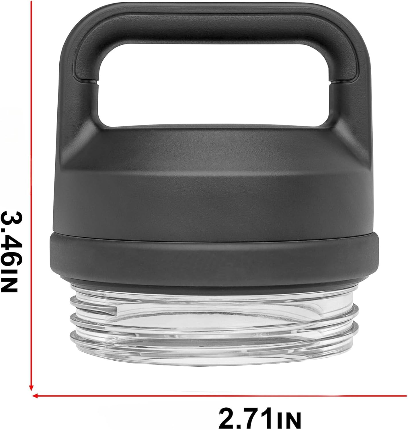Chug Cap Compatible with YETI Rambler Bottle Fits for 18 Oz 26 Oz 36 Oz 64 Oz Chug Replacement Lid Cap Water Bottle Accessories Compatible with Yeti Rambler Bottle Models (2), Black image number 4