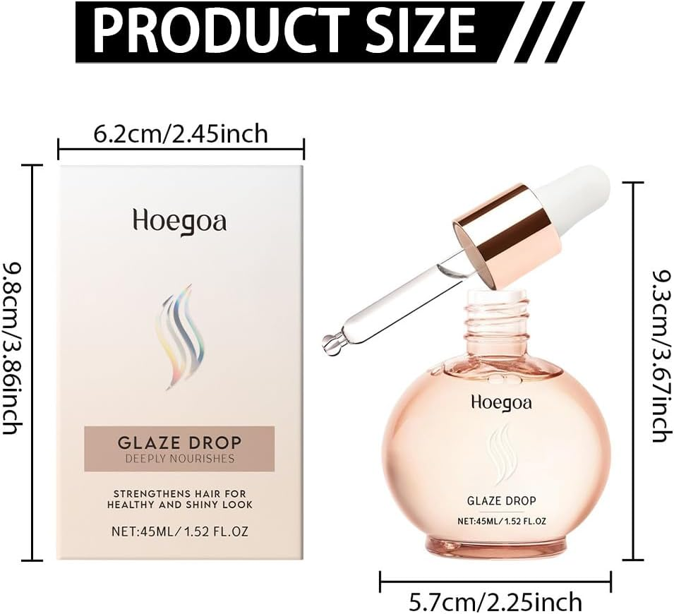 Shine Hair Serum by Gloss Absolu - Wild Rose Hair Gloss Oil, Lightweight Glaze Drops for Frizz Control & Hydration, 45Ml image number 4