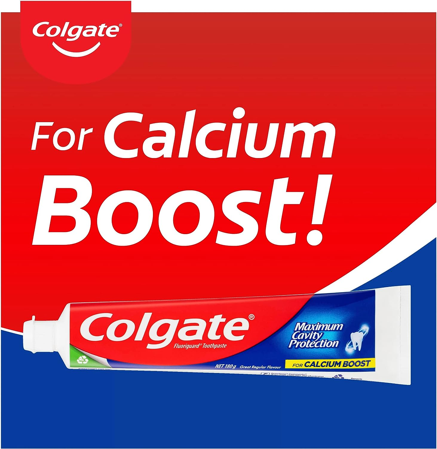 Colgate Maximum Cavity Protection Toothpaste, 180G, Great Regular Flavour, for Calcium Boost (Pack of 3)